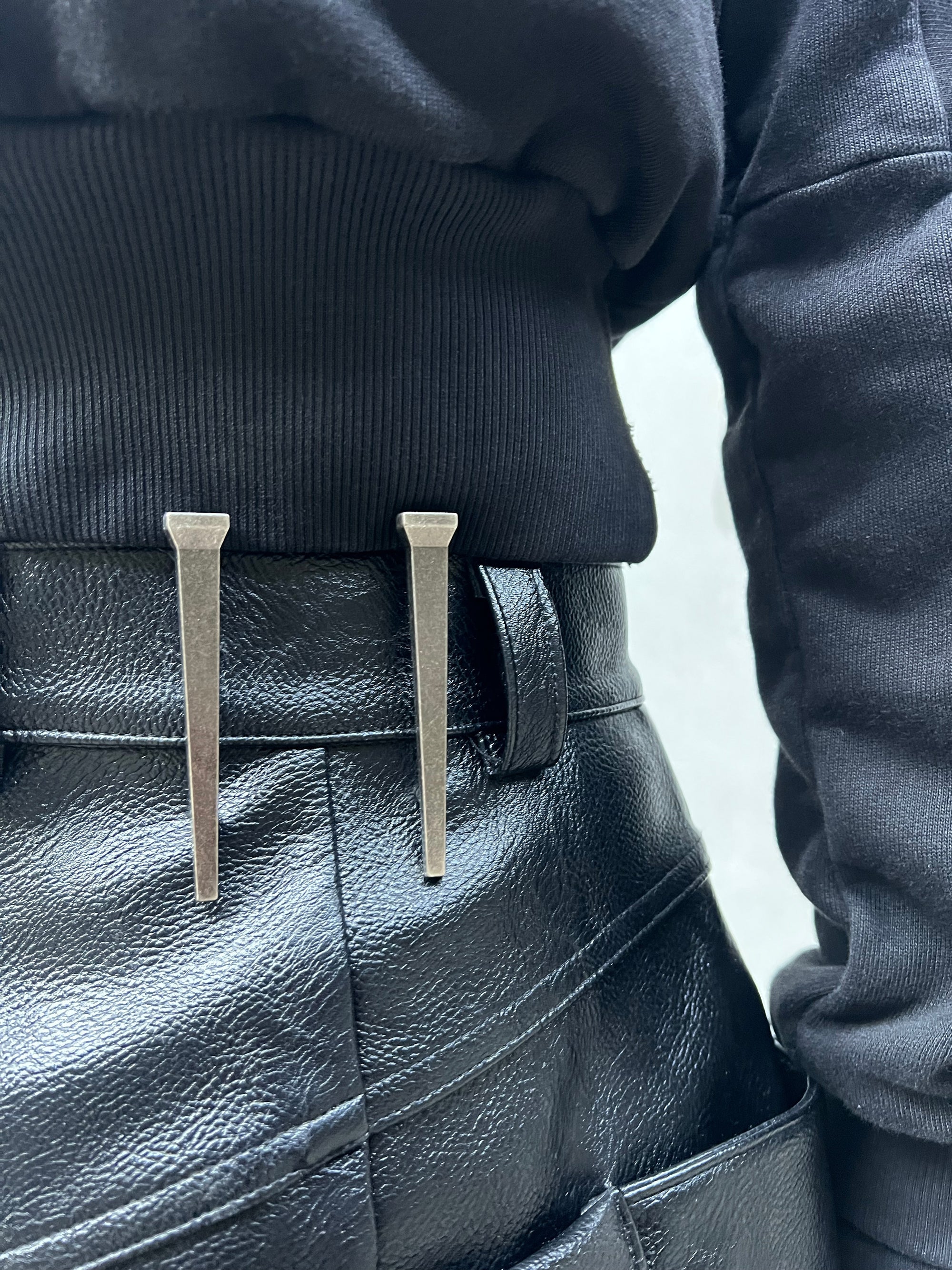 REBEL WAVE丨Structured Multi-Pocket Leather Cargos - PSYLOS 1, REBEL WAVE丨Structured Multi-Pocket Leather Cargos, Pants, REBEL WAVE•JAPAN, PSYLOS 1