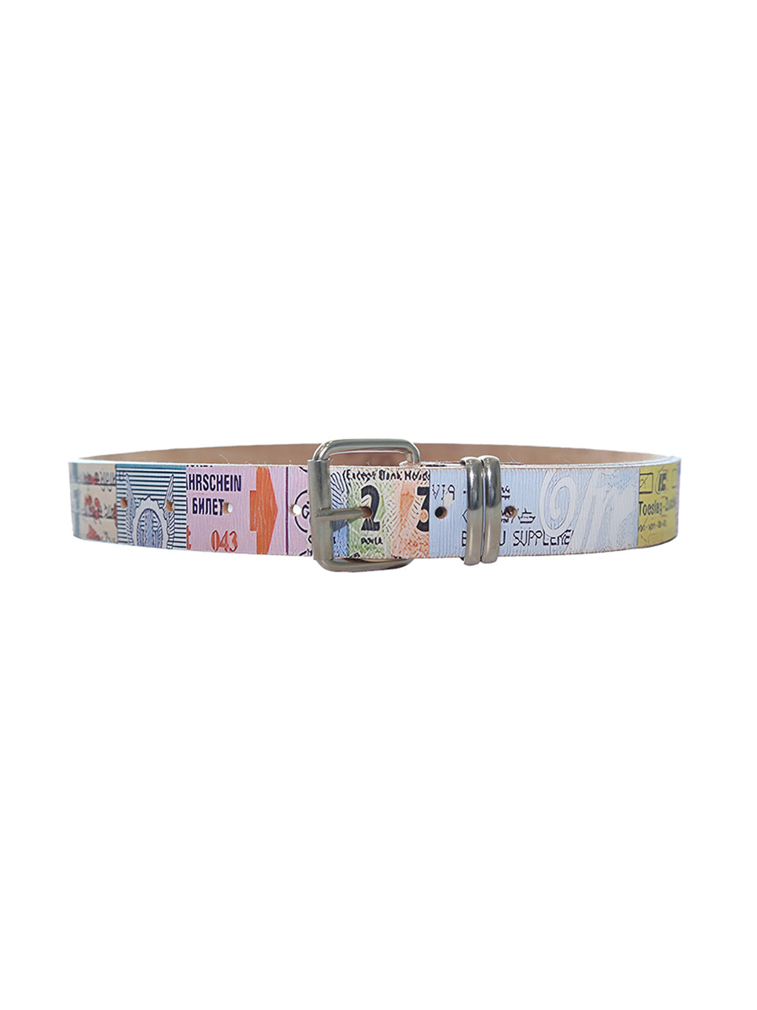 TREclub | Ticket Print Leather Belt - PSYLOS 1, TREclub | Ticket Print Leather Belt, Belt, TREclub•JAPAN, PSYLOS 1