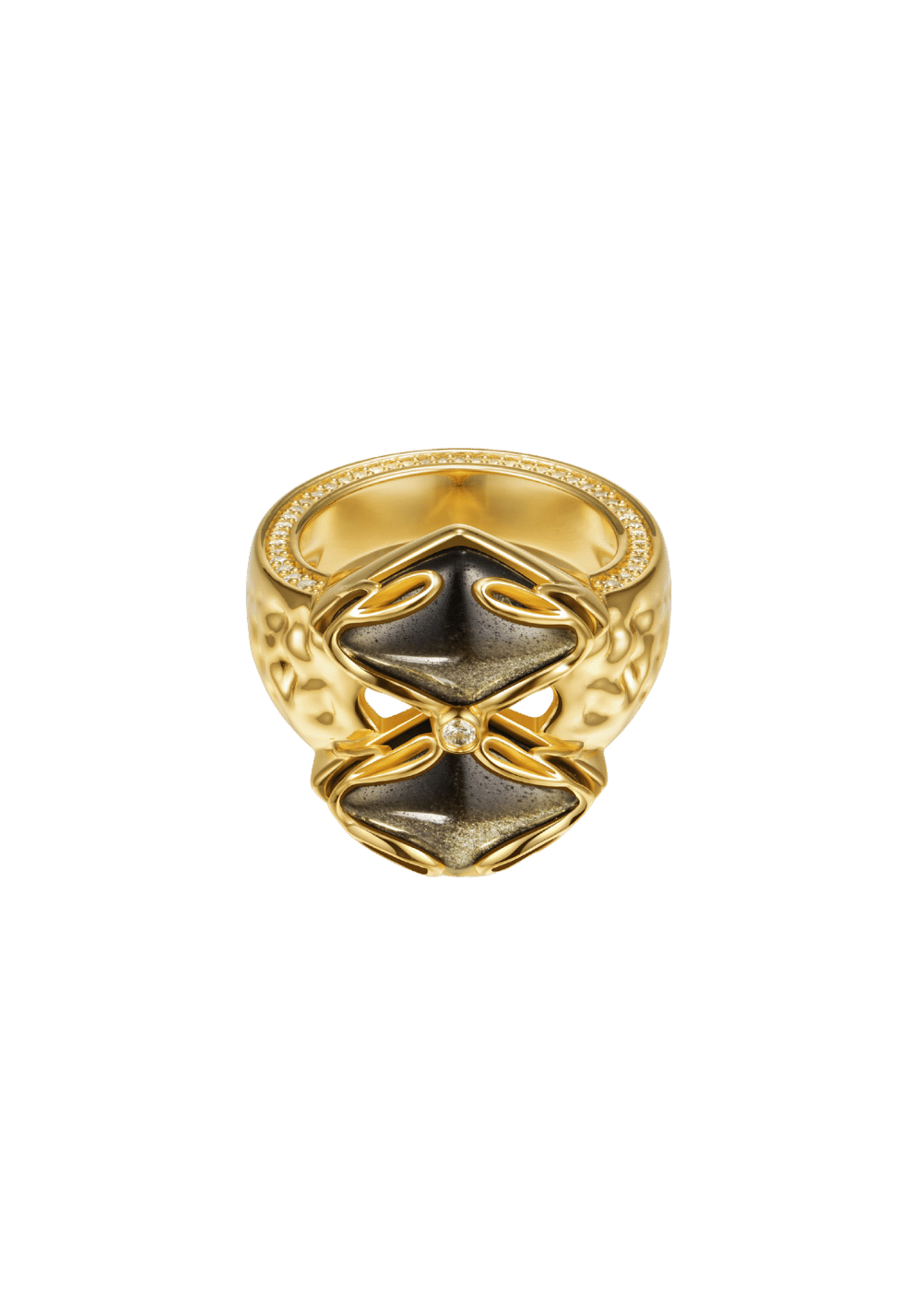 Black Phoenix Dual Obsidian Ring - PSYLOS 1, Black Phoenix Dual Obsidian Ring, Accessories, The Last Redemption, PSYLOS 1