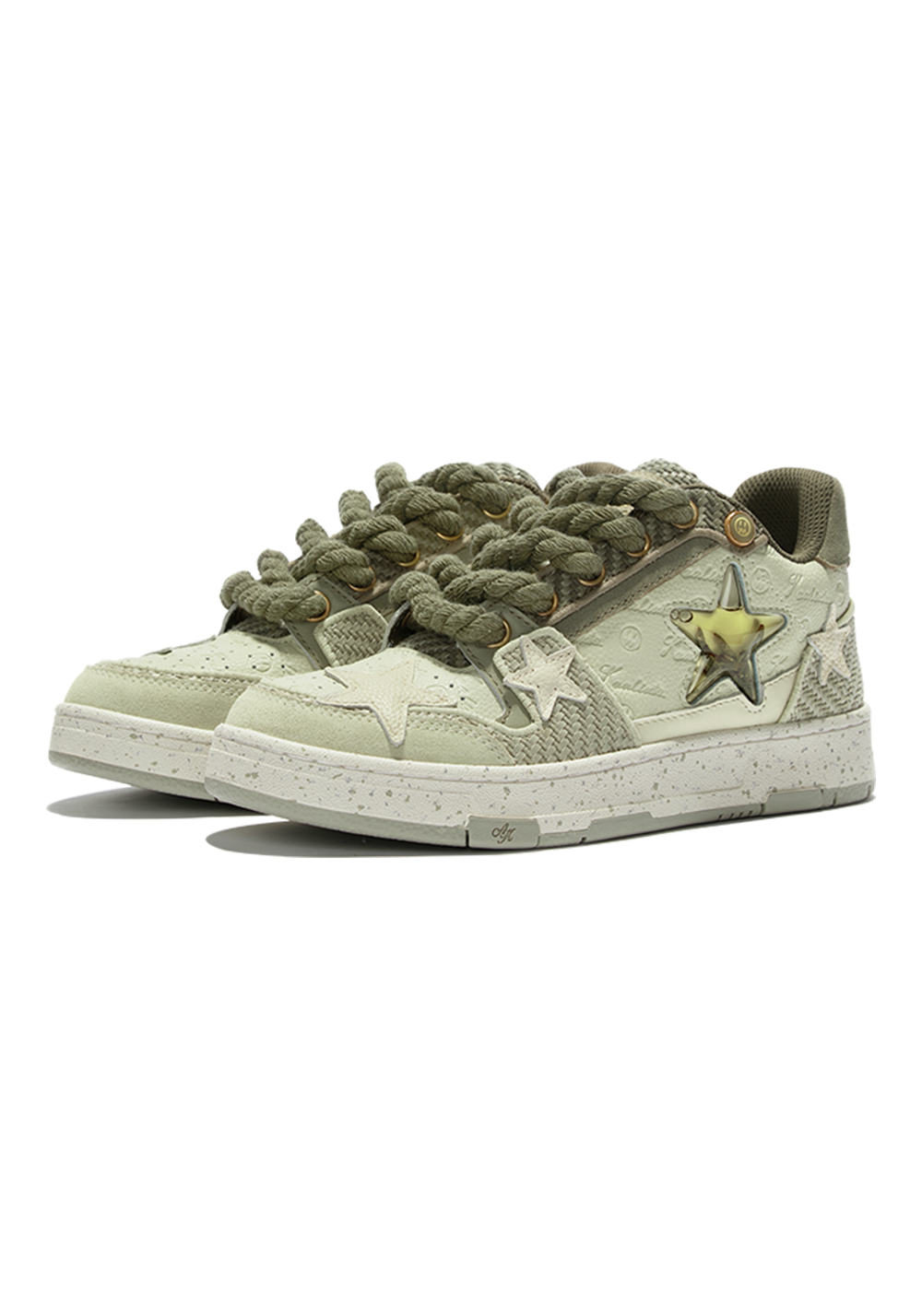 Retro Star Sneakers-West Lake Longjing Tea - PSYLOS 1, Retro Star Sneakers-West Lake Longjing Tea, Shoes, KAALIXTO, PSYLOS 1