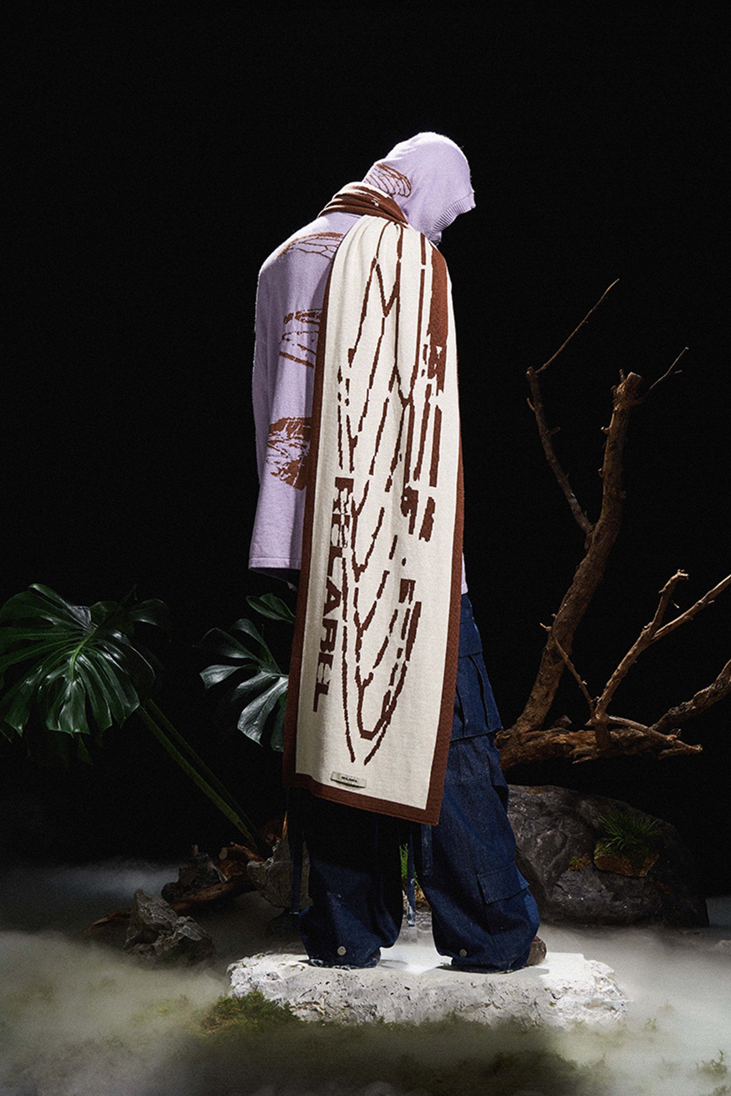 RELABEL丨Winged wool scarf - PSYLOS 1, RELABEL丨Winged wool scarf, Scarf, RELABEL, PSYLOS 1