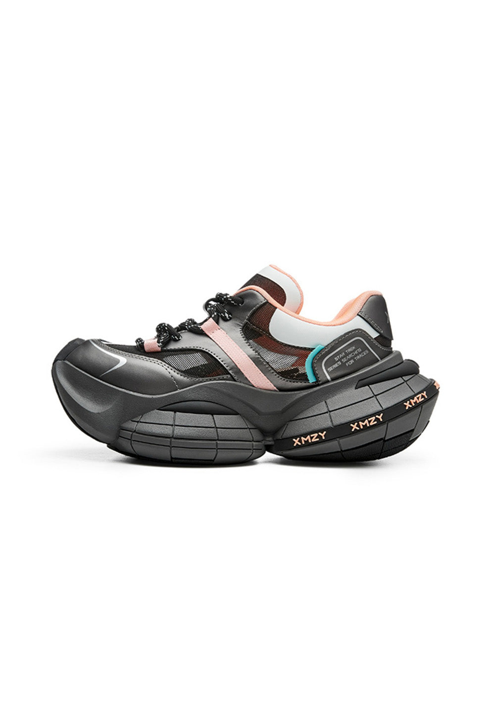 XMZY | Brocade Platform Sneakers-Black - PSYLOS 1, XMZY | Brocade Platform Sneakers-Black, Chunky Sneakers, XMZY•JAPAN, PSYLOS 1