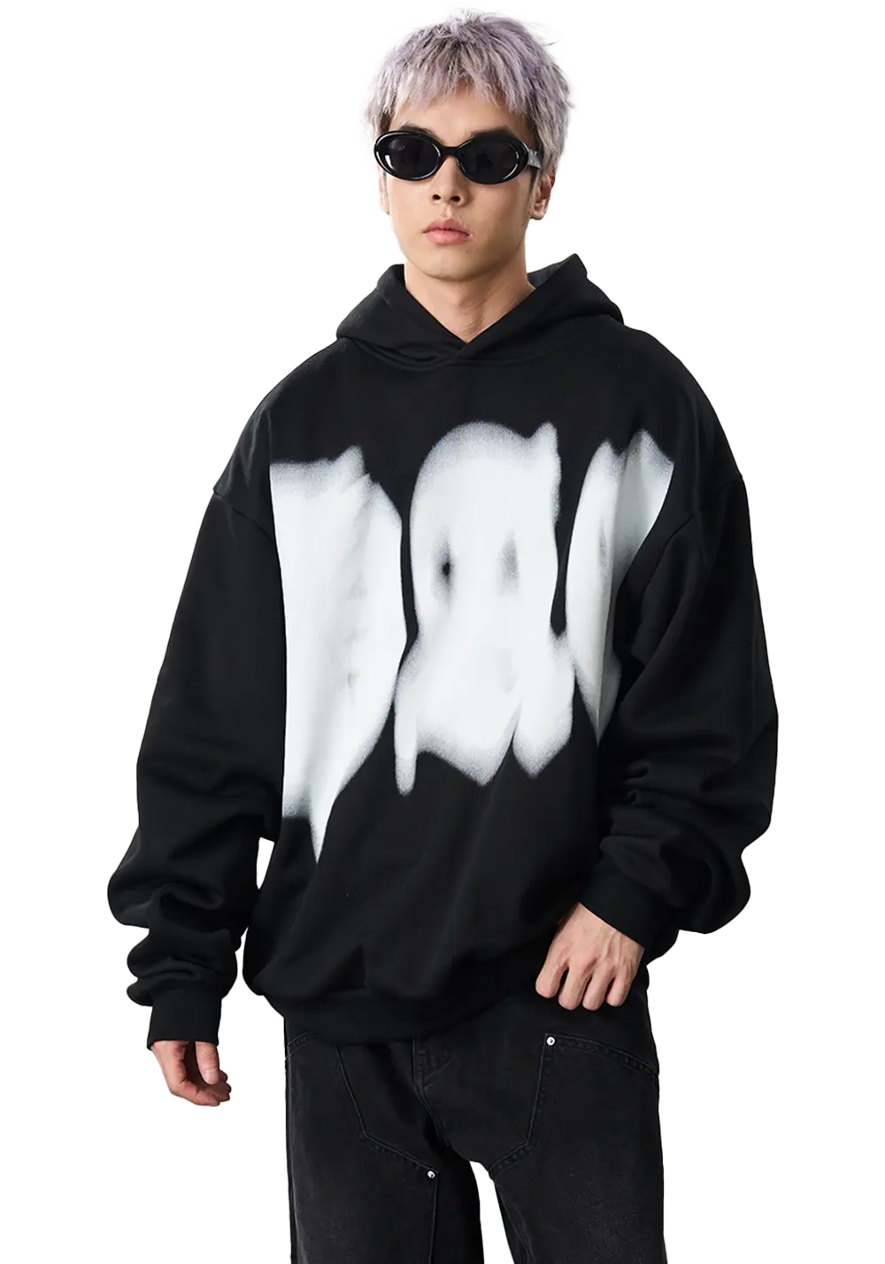 Phantom Gothic Gradient Print Hooded Sweatshirt