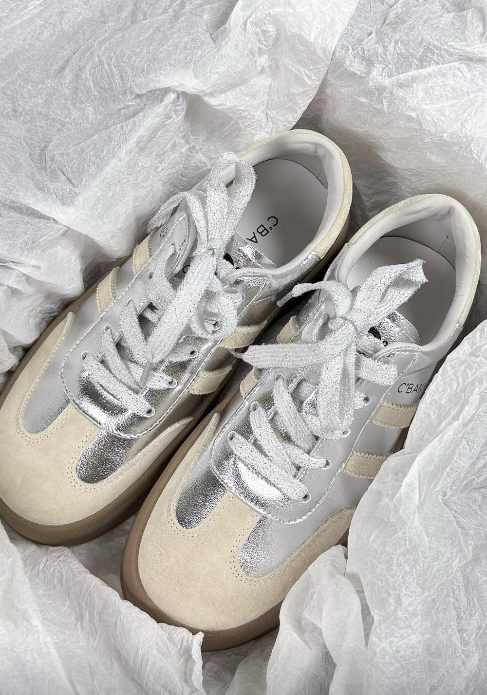 C.BANNER丨Silver Grey Colorblock Platform Sneakers - PSYLOS 1, C.BANNER丨Silver Grey Colorblock Platform Sneakers, Chunky Sneakers, C.BANNER, PSYLOS 1