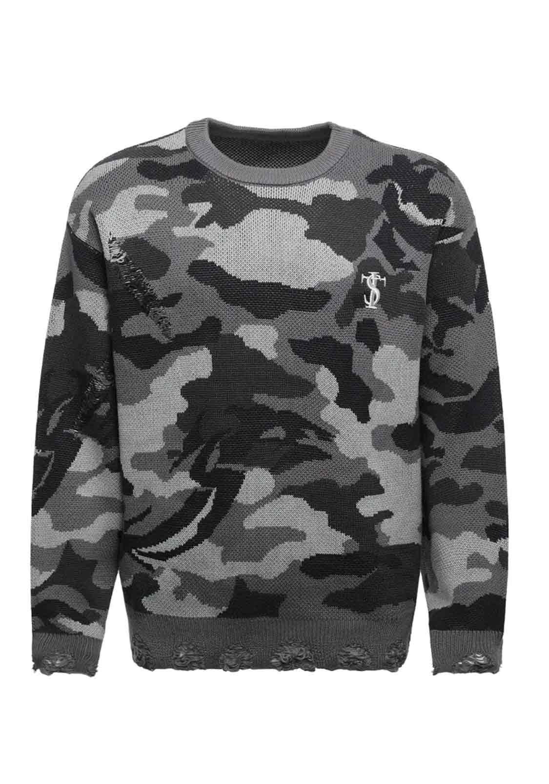 Camouflage Knitted Sweater