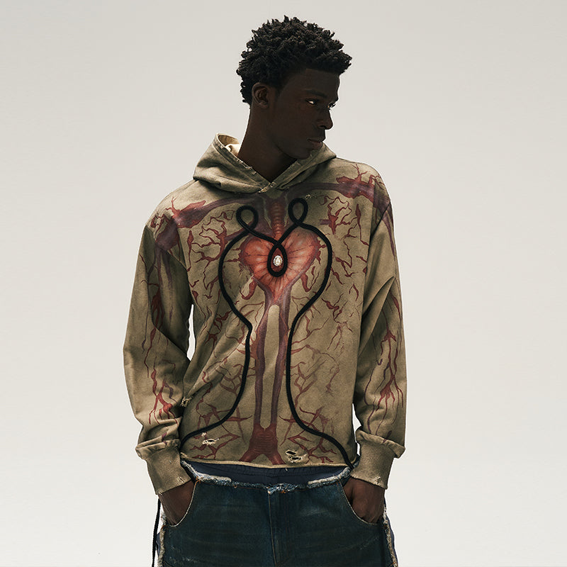 GLACIERBOY丨RAP STAR SERIES Mud-Dyed Heart Pearl Hoodie - PSYLOS 1, GLACIERBOY丨RAP STAR SERIES Mud-Dyed Heart Pearl Hoodie, Hoodie, GLACIERBOY•JAPAN, PSYLOS 1