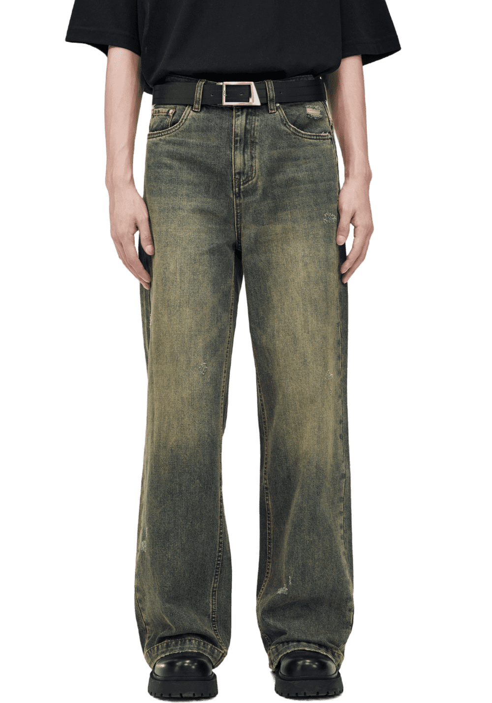Yellow Mud Distressed Jeans - PSYLOS 1, Yellow Mud Distressed Jeans, Pants, PCLP, PSYLOS 1