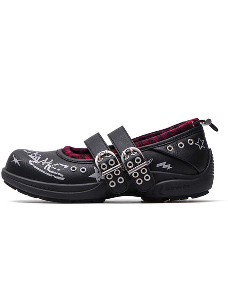 MULE DONKEY | "Punk Ballet" Hybrid Strapped Mary Jane Trainer - PSYLOS 1, MULE DONKEY | "Punk Ballet" Hybrid Strapped Mary Jane Trainer, Unisex Shoes, MULE DONKEY, PSYLOS 1