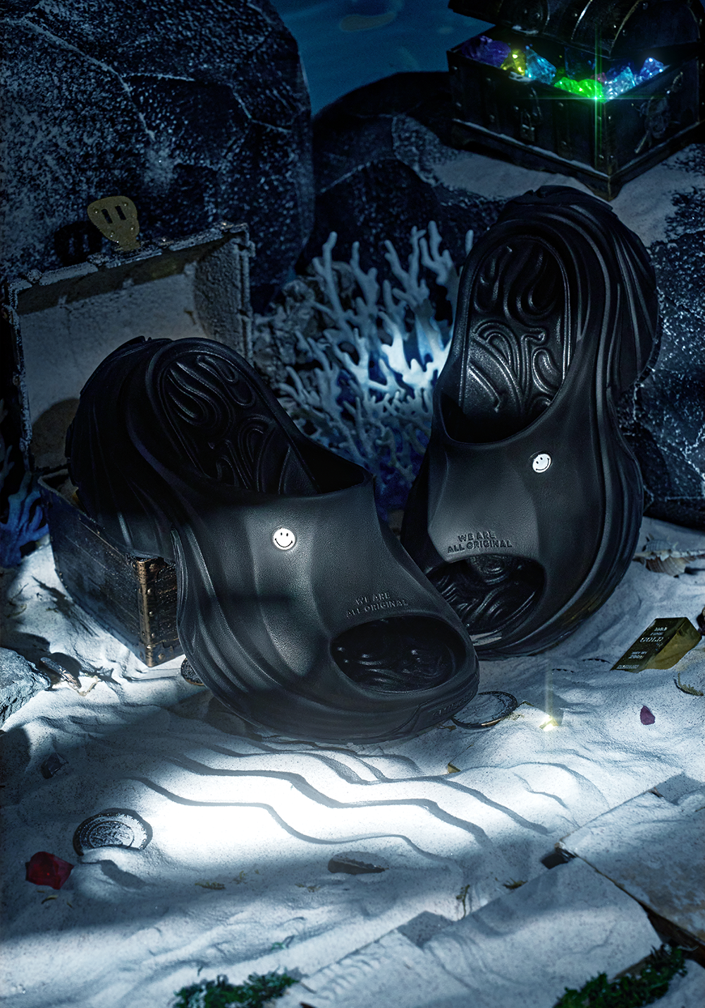 SMILEY丨Starfish Series Slippers-Black - PSYLOS 1, SMILEY丨Starfish Series Slippers-Black, Slippers, SMILEY•JAPAN, PSYLOS 1