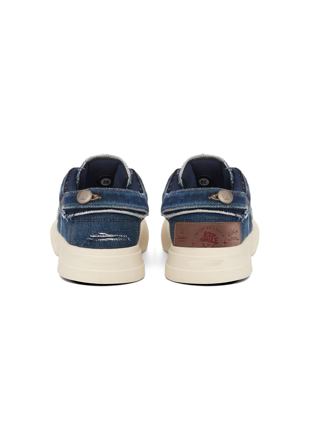 OUDER丨Smile Open Smile Big Head Canvas Shoes-Denim Blue - PSYLOS 1, OUDER丨Smile Open Smile Big Head Canvas Shoes-Denim Blue, Canvas Sneakers, OUDER, PSYLOS 1
