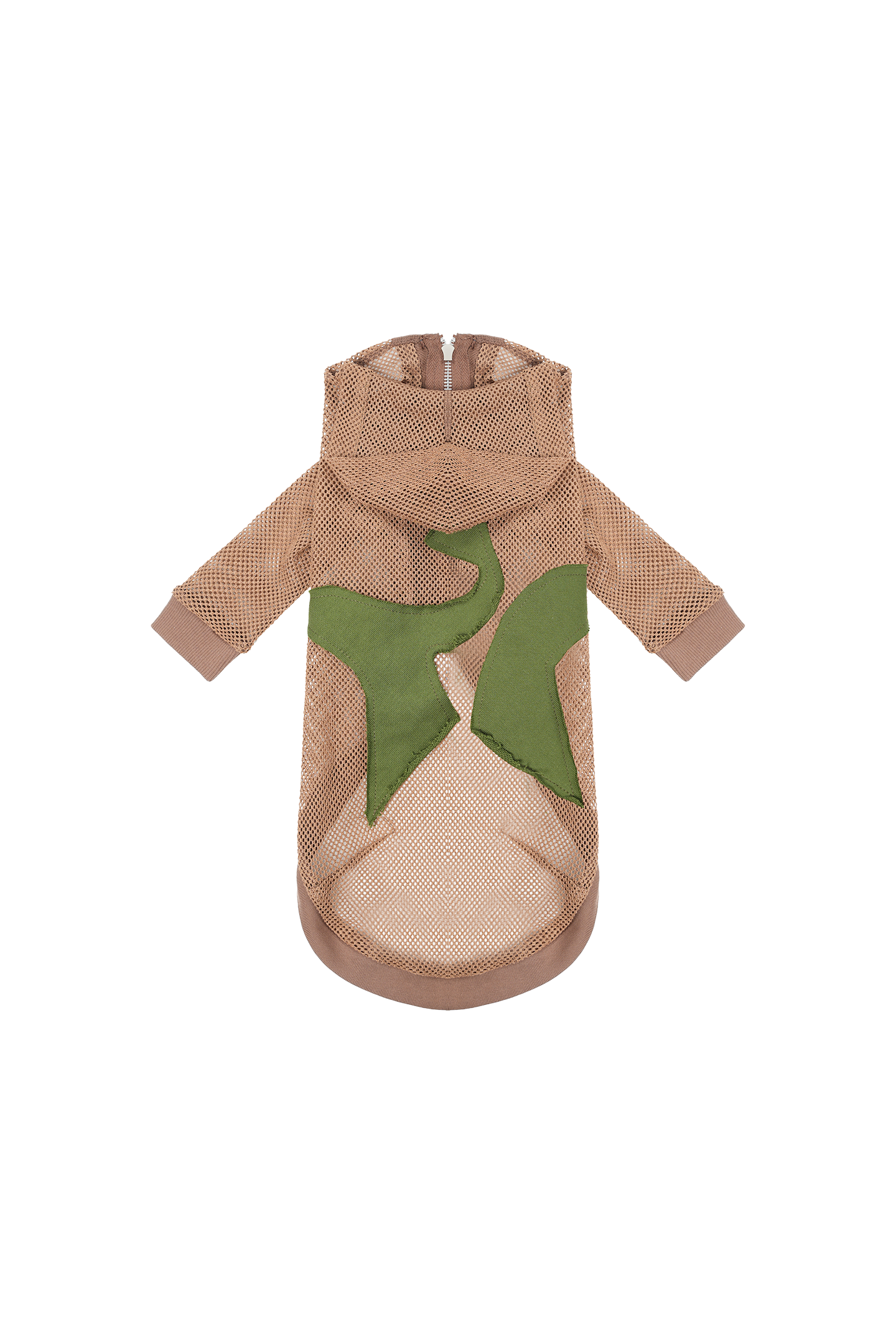 Brown Grid Patch Dog Jacket - PSYLOS 1, Brown Grid Patch Dog Jacket, Dog Jacket, NyDkyel, PSYLOS 1