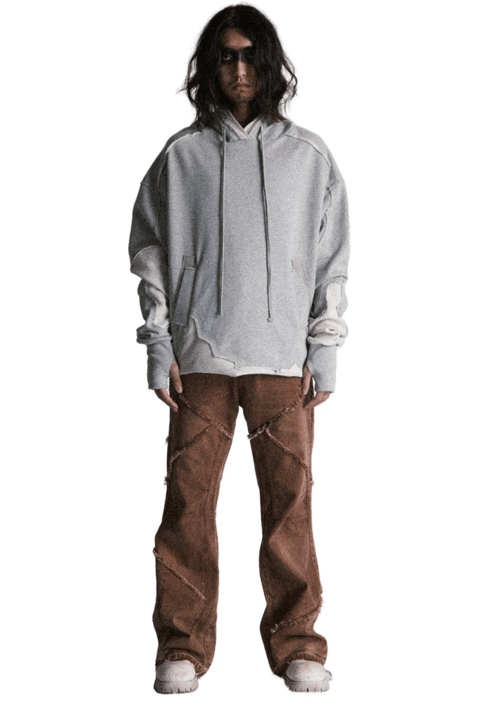 Ripped Patchwork Hoodie - PSYLOS 1, Ripped Patchwork Hoodie, Hoodie, D5ove, PSYLOS 1