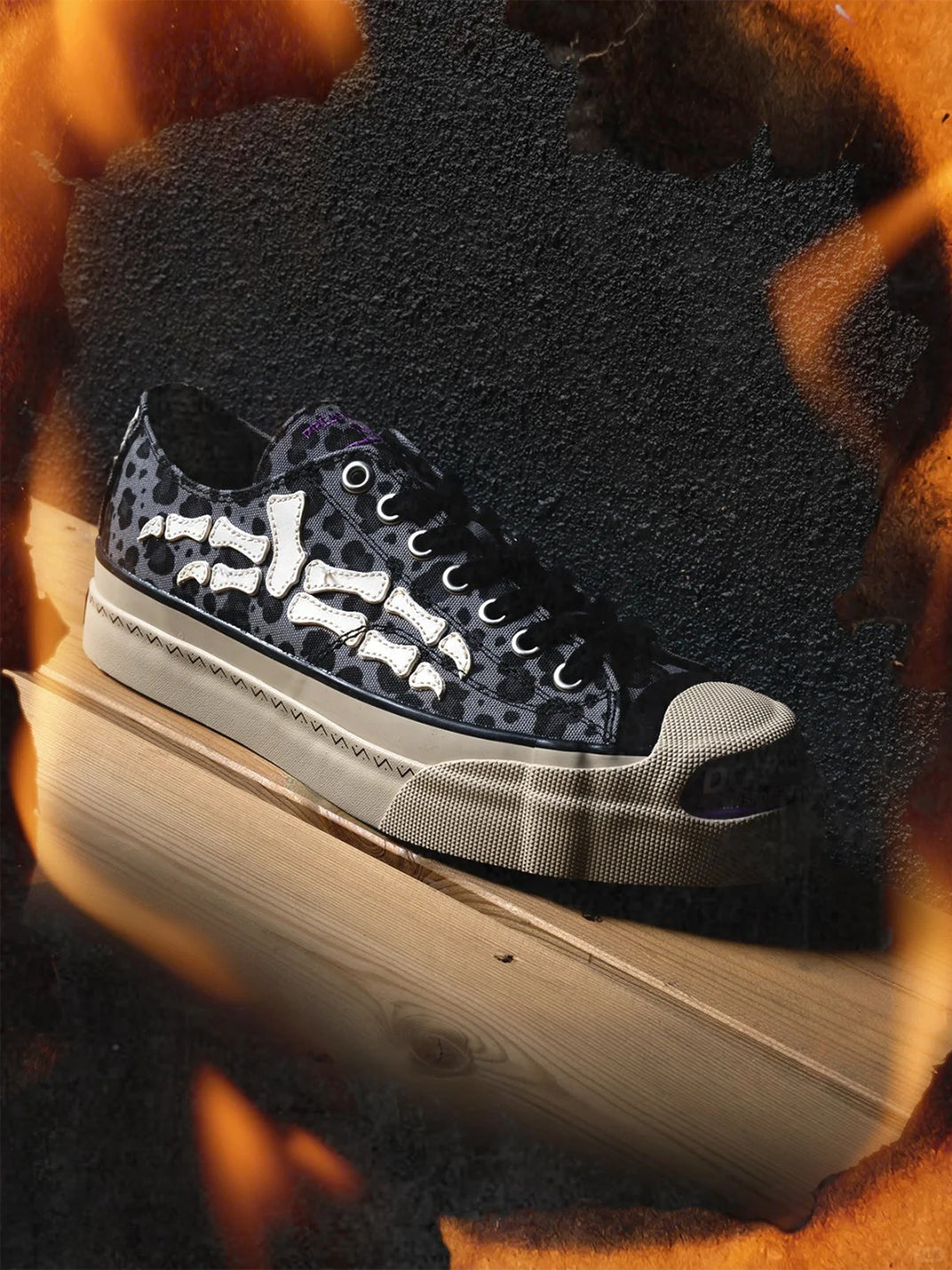 T/C MADE│S45 Smiley Low-Tops - Leopard/Bone Canvas Shoes with Thick Sole - PSYLOS 1, T/C MADE│S45 Smiley Low-Tops - Leopard/Bone Canvas Shoes with Thick Sole, Canvas Sneakers, T/C MADE, PSYLOS 1