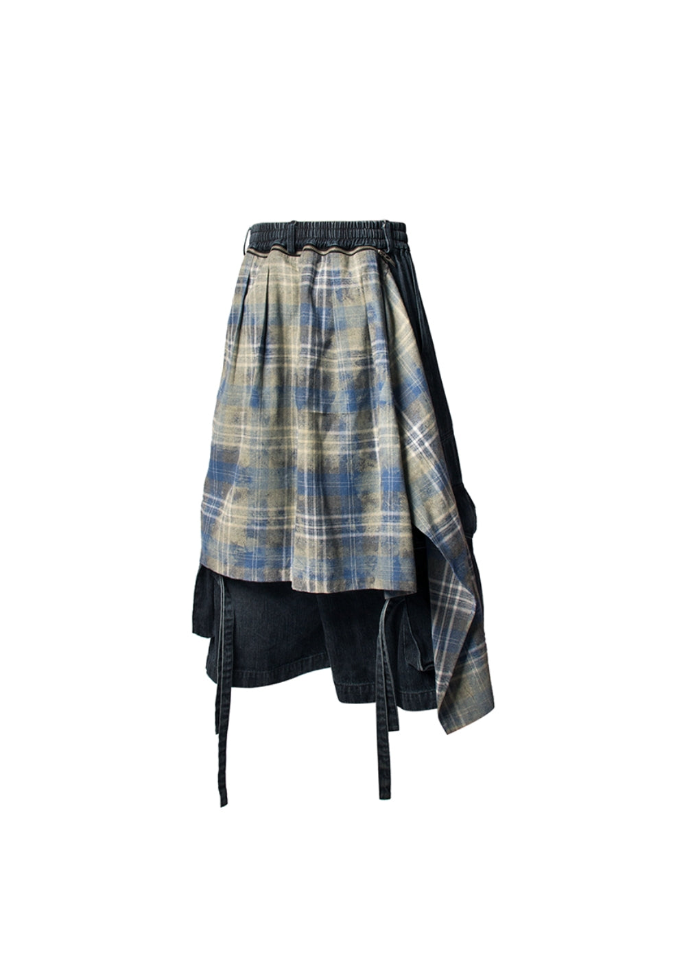 RELABEL丨Detachable Flap Tie-Waist Washed Blue Denim Shorts - PSYLOS 1, RELABEL丨Detachable Flap Tie-Waist Washed Blue Denim Shorts, Shorts, RELABEL, PSYLOS 1