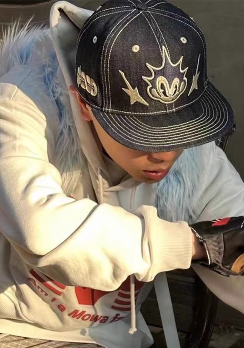 DND4DES丨Embroidered Denim Cap - PSYLOS 1, DND4DES丨Embroidered Denim Cap, cap, DND4DES•JAPAN, PSYLOS 1