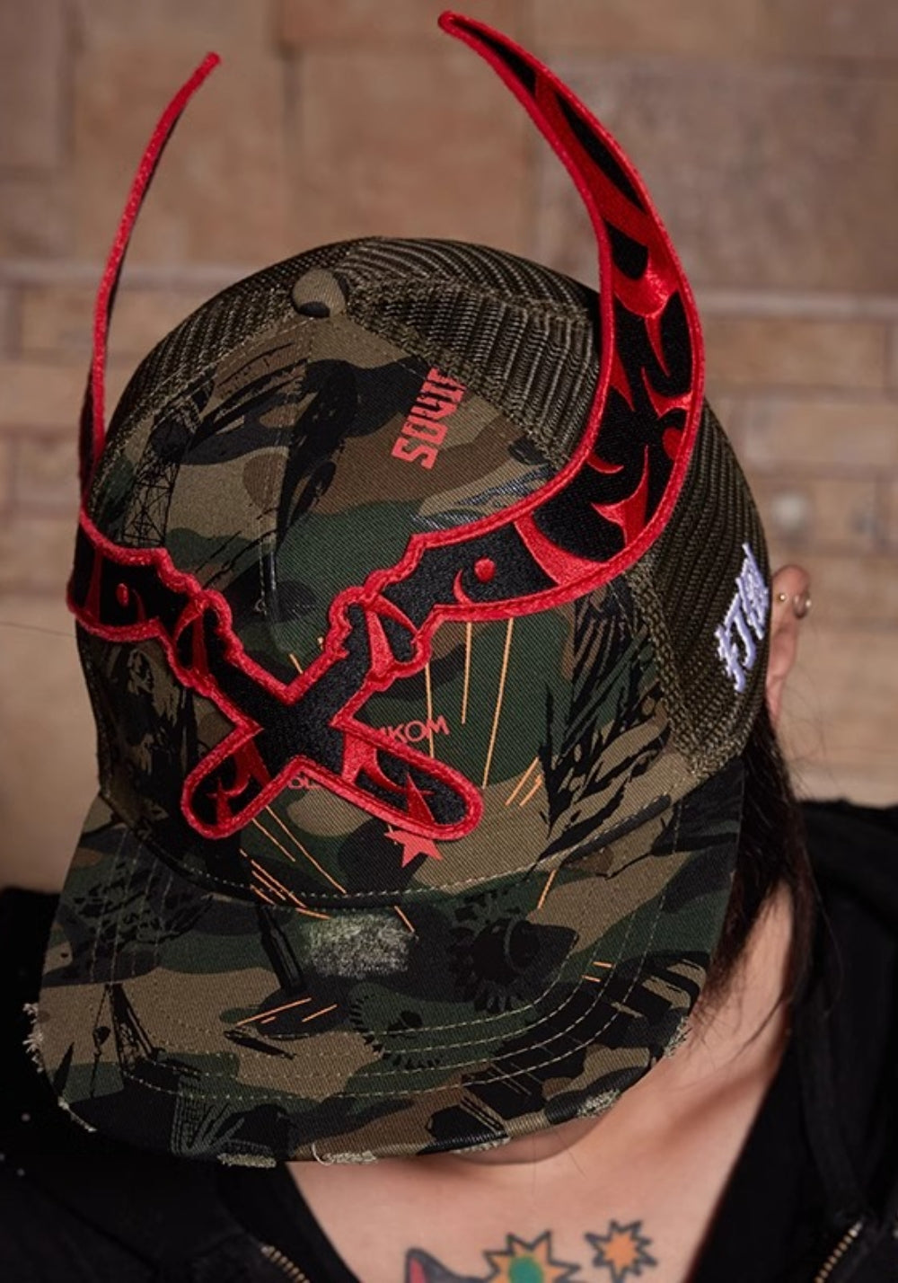 DND4DES丨Red Patch Camo Cap - PSYLOS 1, DND4DES丨Red Patch Camo Cap, Hat, DND4DES•JAPAN, PSYLOS 1