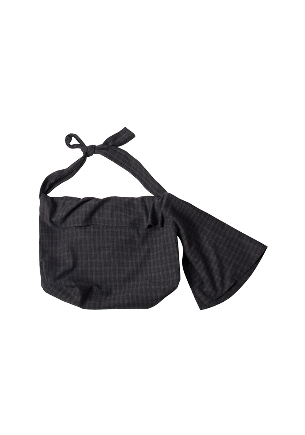 RELABEL丨Blue Plaid Wool Multi-Pocket Drawstring Bag - PSYLOS 1, RELABEL丨Blue Plaid Wool Multi-Pocket Drawstring Bag, T-Shirt, RELABEL, PSYLOS 1