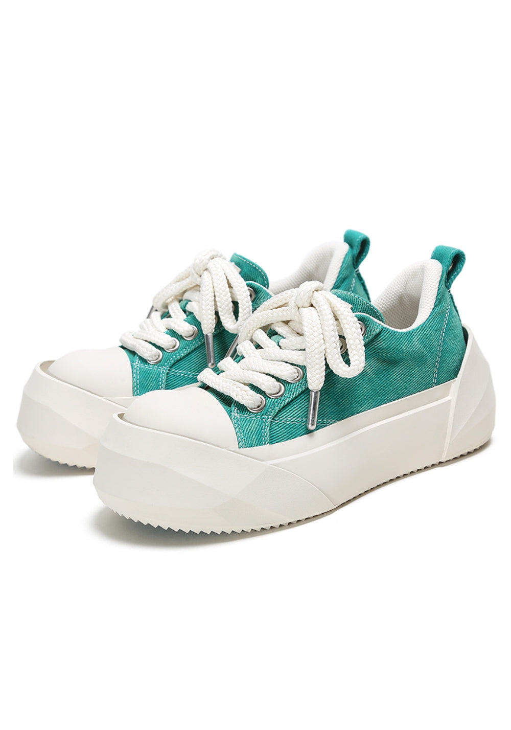 ADC丨Bare Look Washed Denim Platform Sneakers - PSYLOS 1, ADC丨Bare Look Washed Denim Platform Sneakers, Chunky Sneakers, ADC, PSYLOS 1