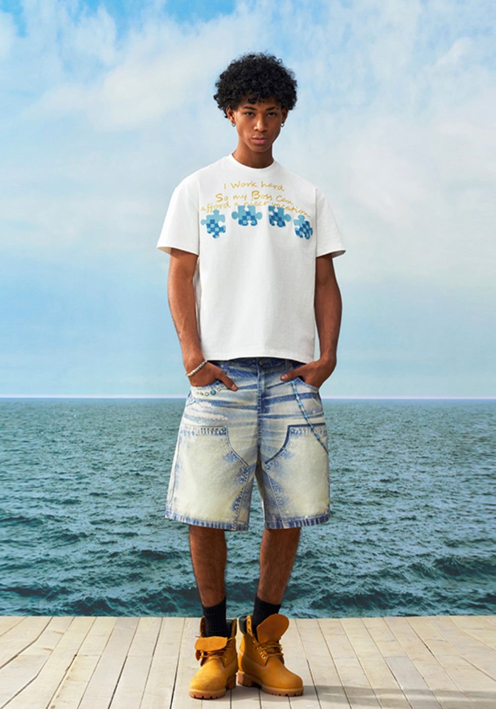 YADcrew丨YADcrew Summer Checkerboard Tee-White - PSYLOS 1, YADcrew丨YADcrew Summer Checkerboard Tee-White, T-Shirt, YADcrew•JAPAN, PSYLOS 1