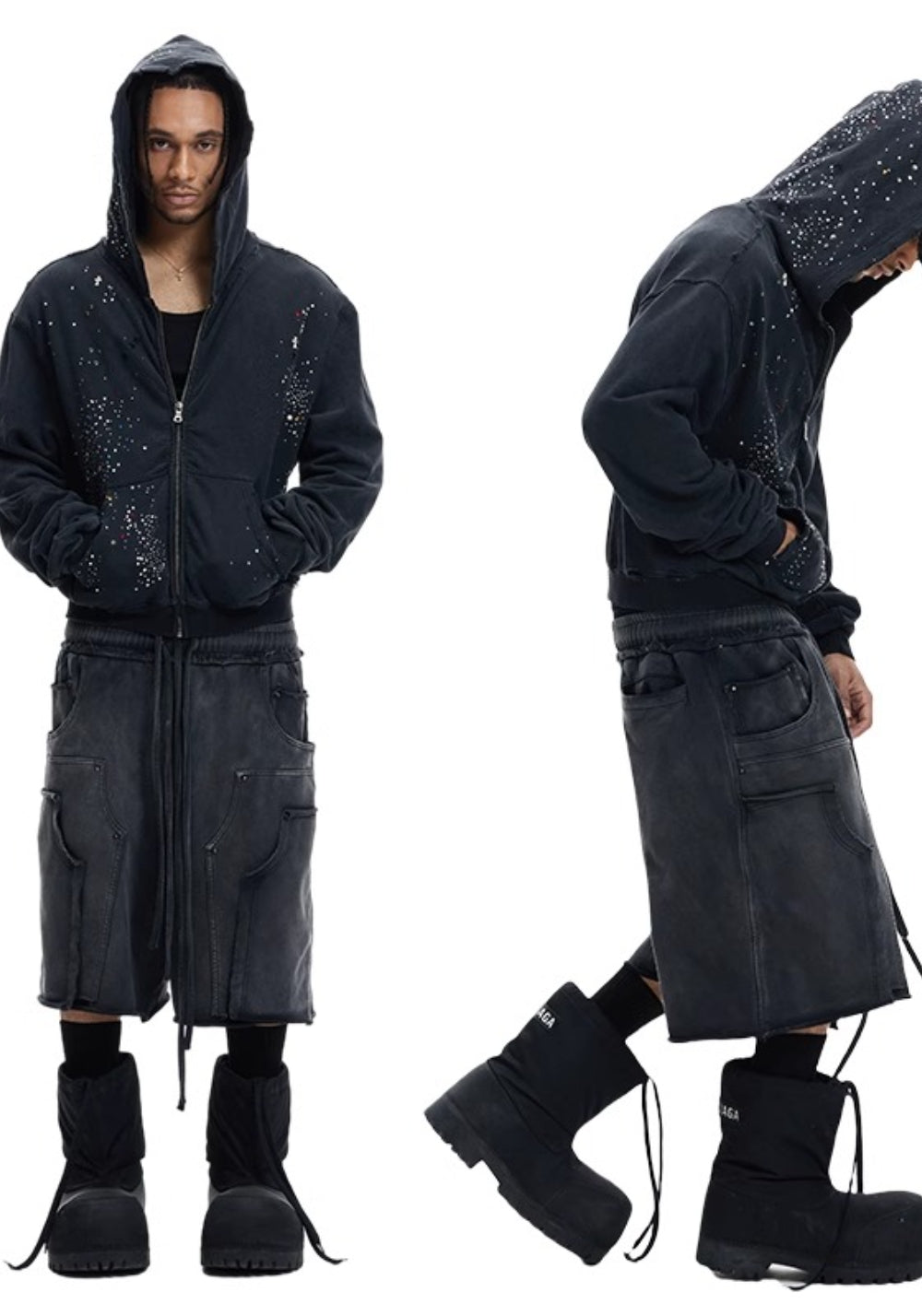 DND4DES丨Colorful Rhinestone Hoodie - PSYLOS 1, DND4DES丨Colorful Rhinestone Hoodie, Hoodie, DND4DES•JAPAN, PSYLOS 1