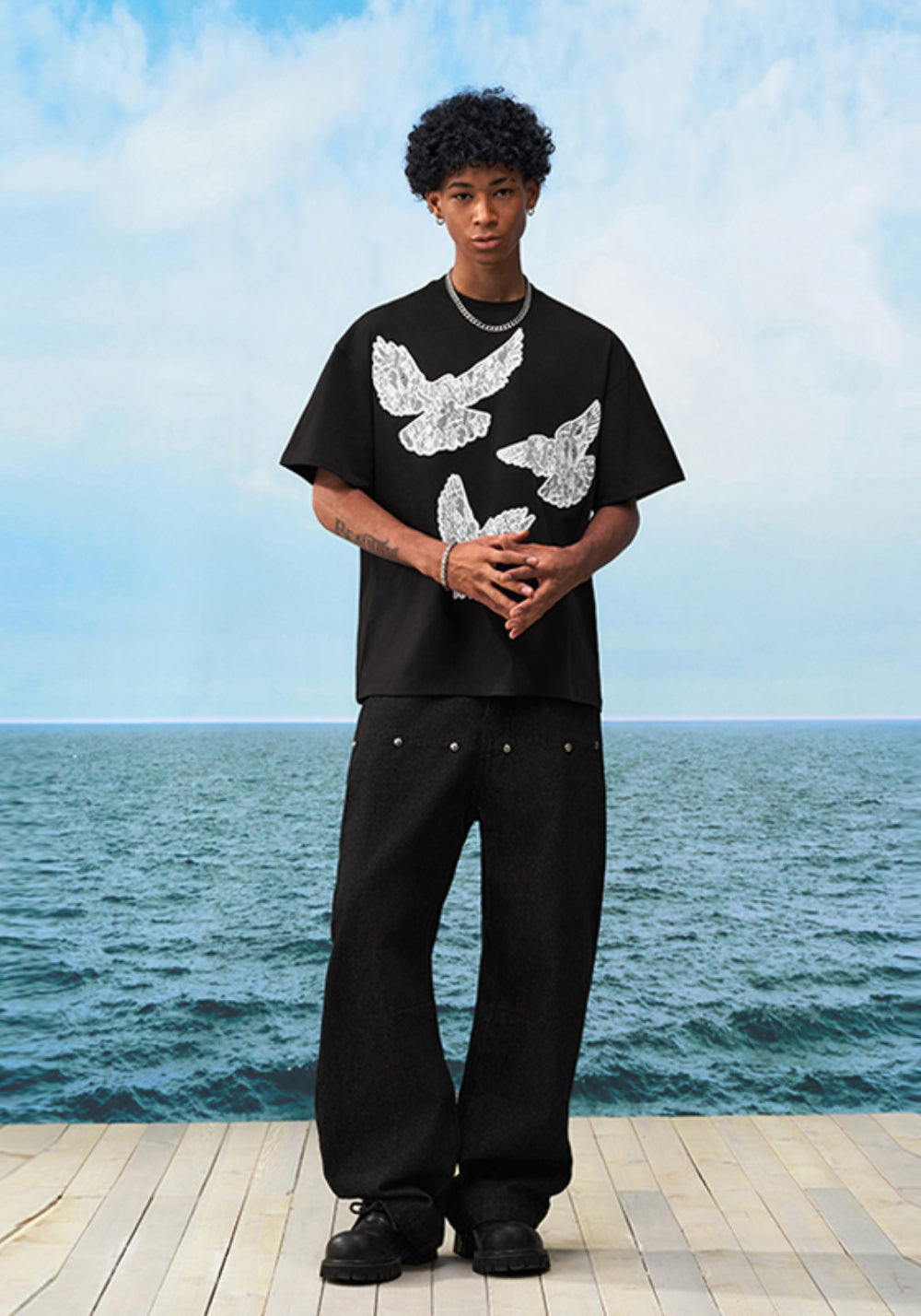 YADcrew丨YADcrew Lace Dove Tee - PSYLOS 1, YADcrew丨YADcrew Lace Dove Tee, T-Shirt, YADcrew, PSYLOS 1