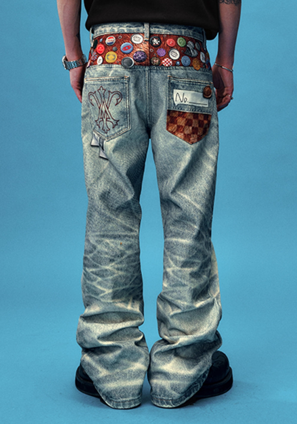 YADcrew丨YADcrew Bottlecap Badge Pants - PSYLOS 1, YADcrew丨YADcrew Bottlecap Badge Pants, Pants, YADcrew, PSYLOS 1