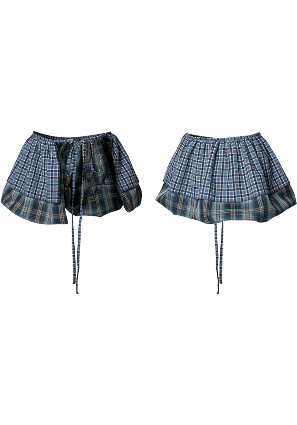 RELABEL丨Wrinkled Plaid Multi-Wear Skirt - PSYLOS 1, RELABEL丨Wrinkled Plaid Multi-Wear Skirt, Skirt, RELABEL, PSYLOS 1