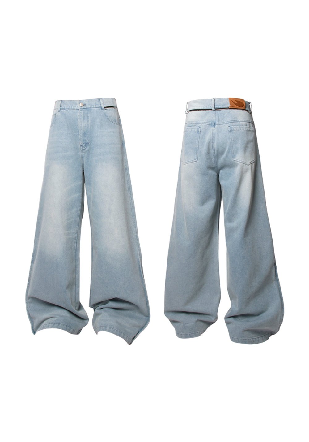 RELABEL丨Washed Zip Waist Straight Jeans - PSYLOS 1, RELABEL丨Washed Zip Waist Straight Jeans, Pants, RELABEL, PSYLOS 1