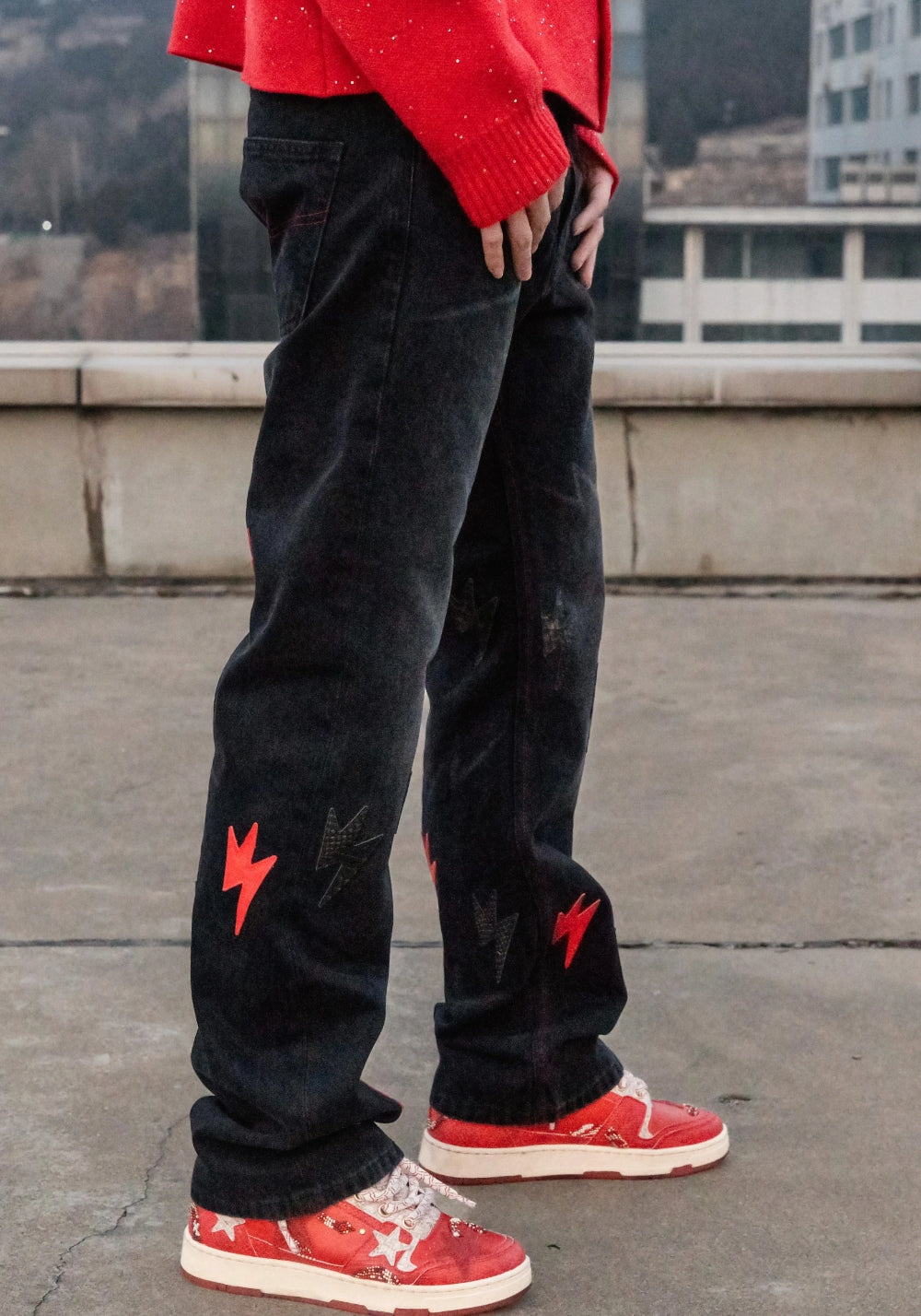 AMEXNOCAP丨Snake Year Lightning Washed Jeans - PSYLOS 1, AMEXNOCAP丨Snake Year Lightning Washed Jeans, Jeans, AMEXNOCAP, PSYLOS 1