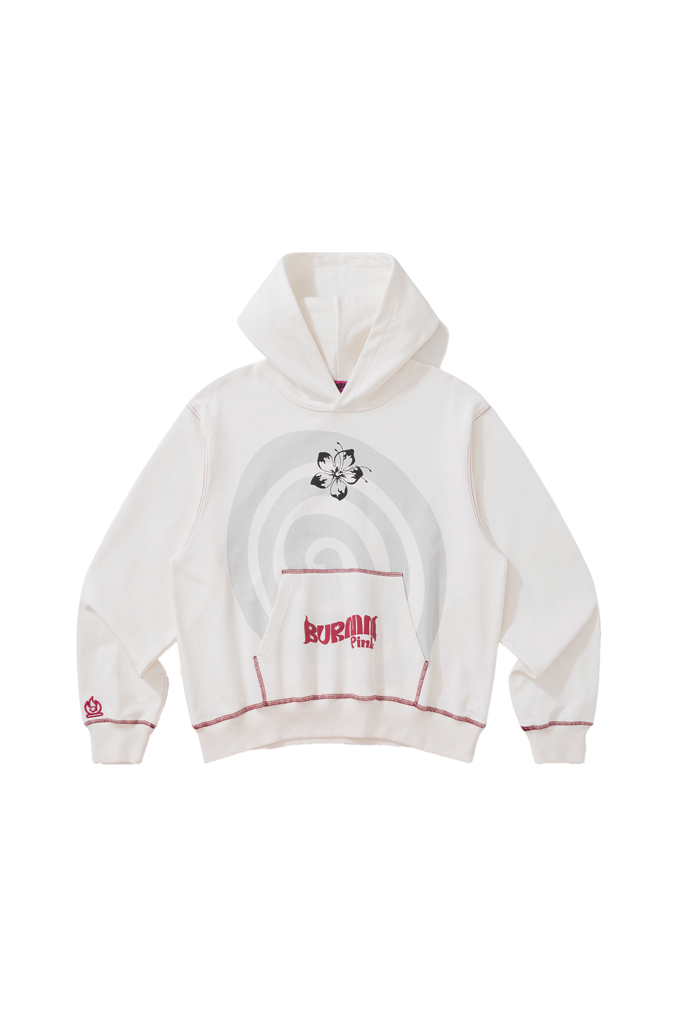 BURNIN* Swirl Contrast Color Foam Hoodie