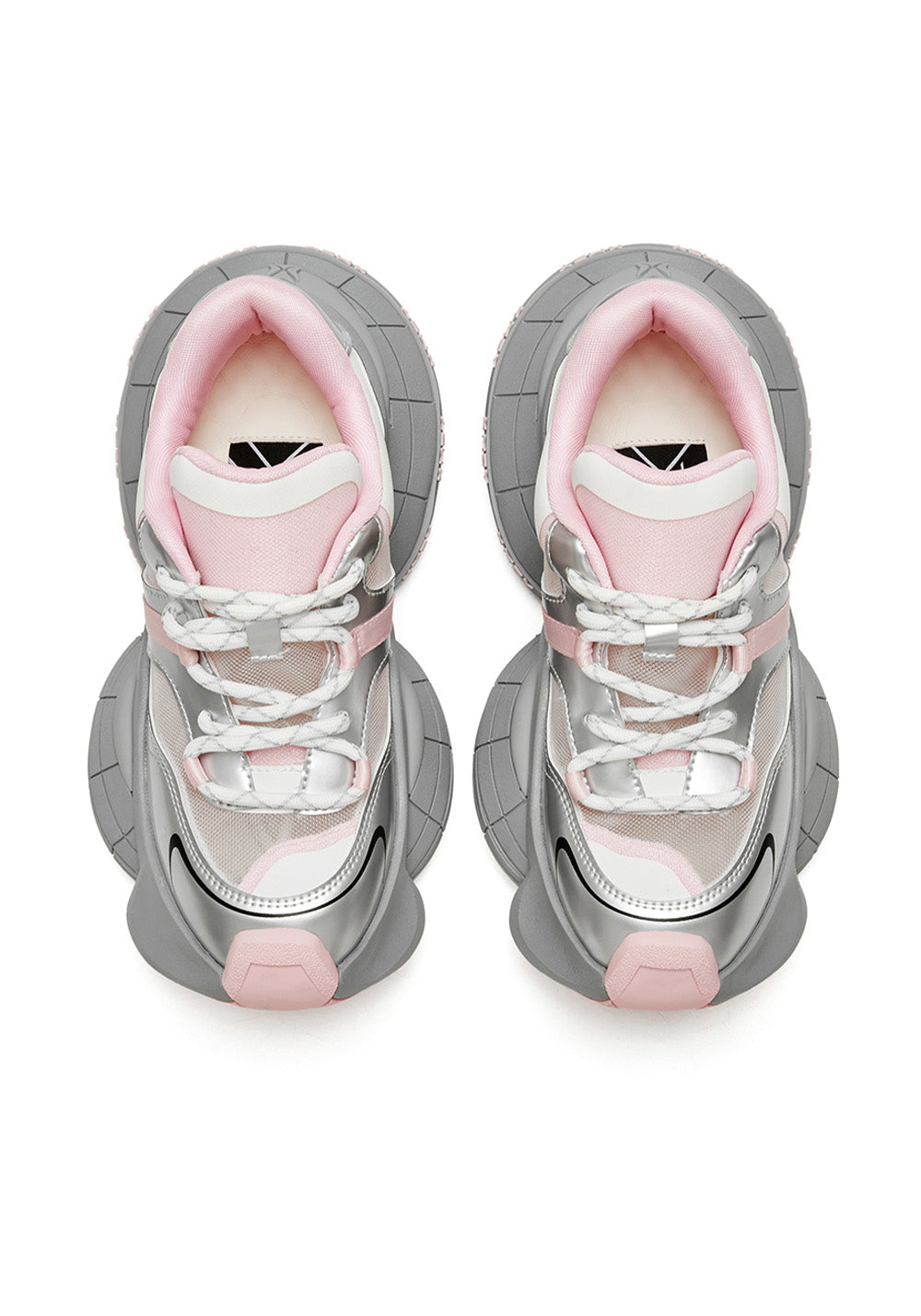 XMZY | Brocade Platform Sneakers-Silver - PSYLOS 1, XMZY | Brocade Platform Sneakers-Silver, Chunky Sneakers, XMZY•JAPAN, PSYLOS 1