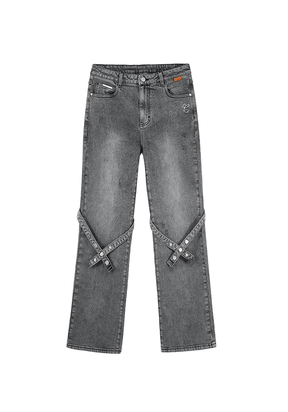 Straight High Street Lace Up Jeans - PSYLOS 1, Straight High Street Lace Up Jeans, Pants, iconslab, PSYLOS 1