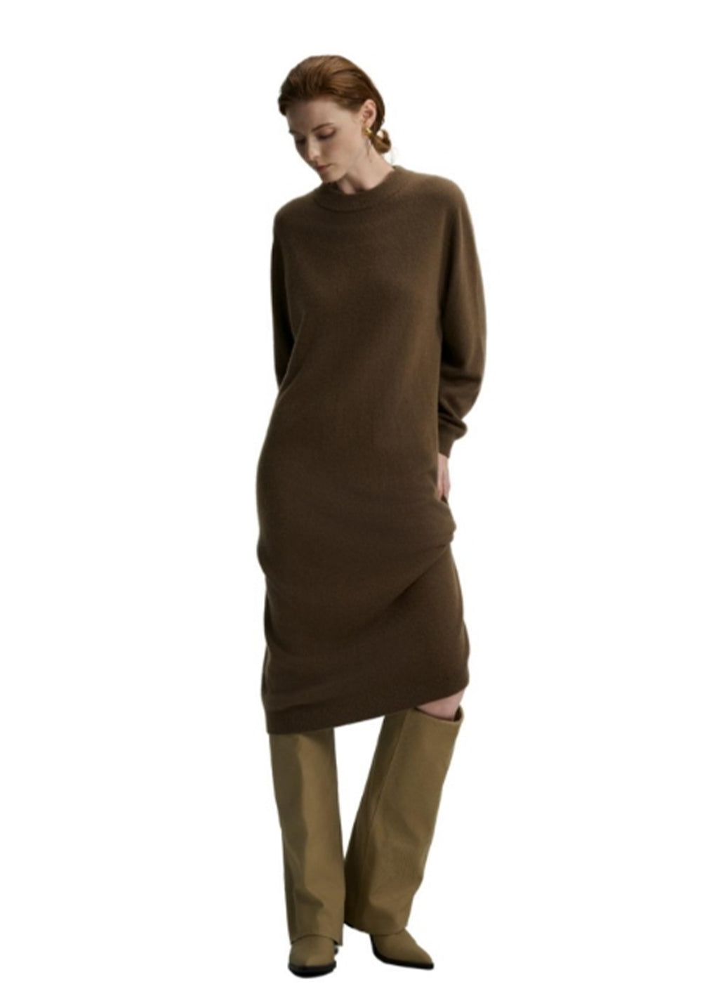 CASHMERE Crew Neck Cashmere Underskirt Couture Collection