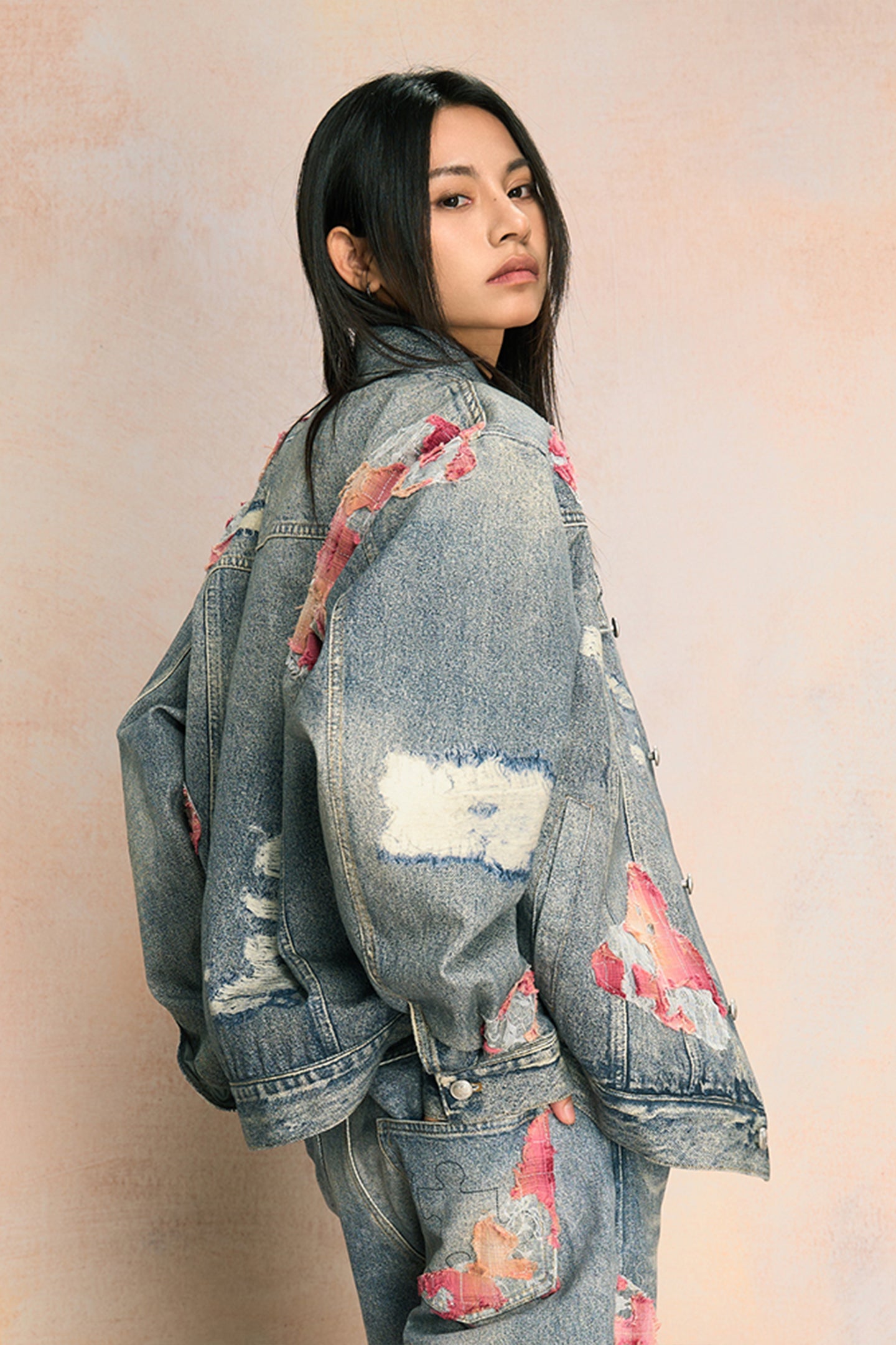 YADcrew | Sunset Cloud Lace Print Denim Jacket/Pants - PSYLOS 1, YADcrew | Sunset Cloud Lace Print Denim Jacket/Pants, Jacket, YADcrew•JAPAN, PSYLOS 1