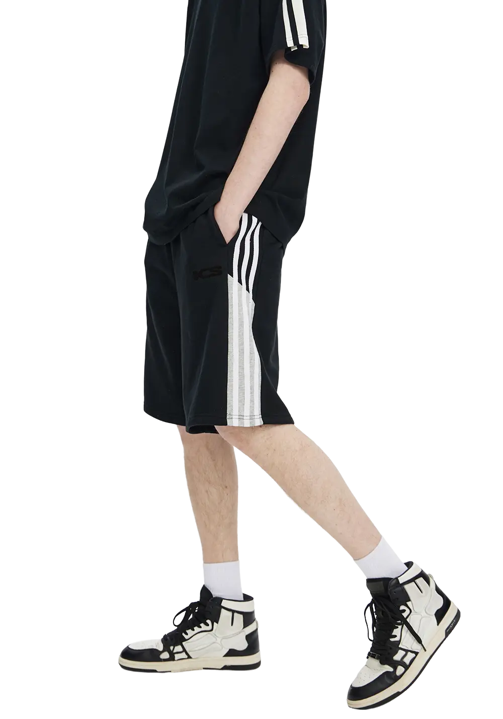 Side Contrast Webbing Track Shorts - PSYLOS 1, Side Contrast Webbing Track Shorts, Shorts, iconslab, PSYLOS 1