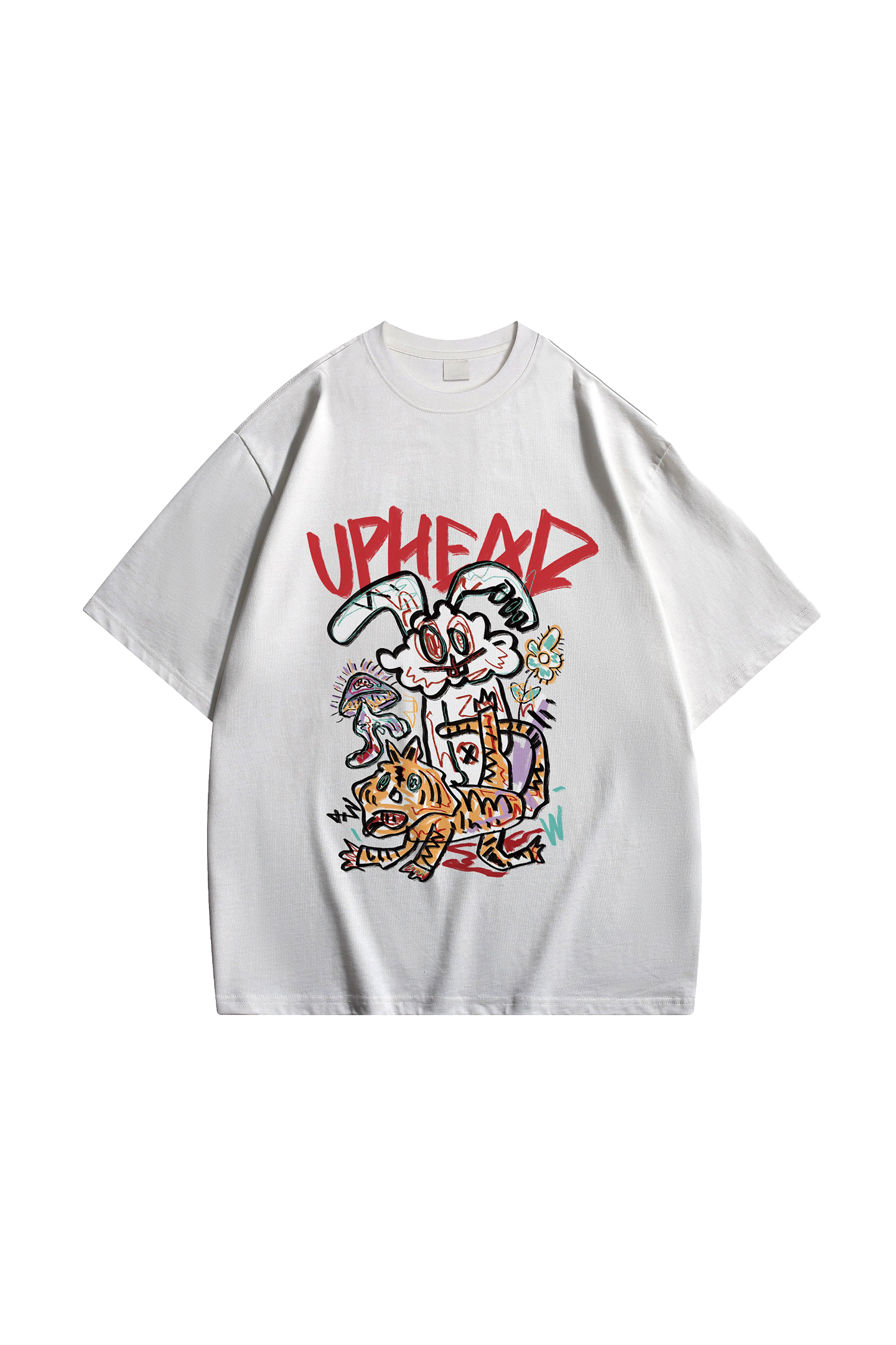 UPHEAD Bunny Tiger Mushroom T-shirt