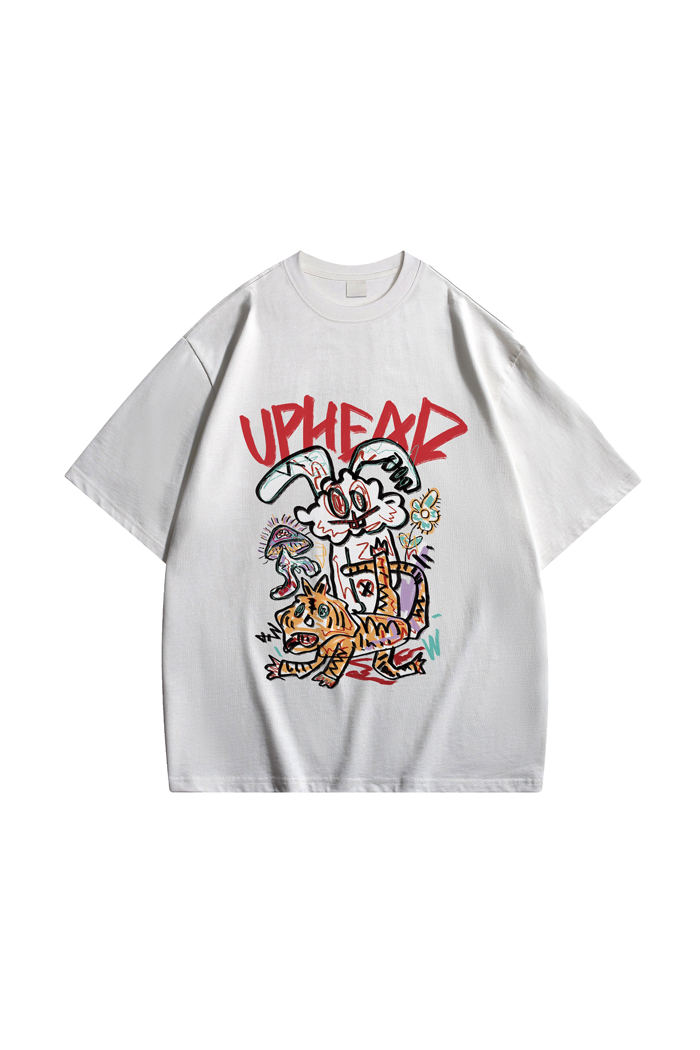 UPHEAD Bunny Tiger Mushroom T-shirt