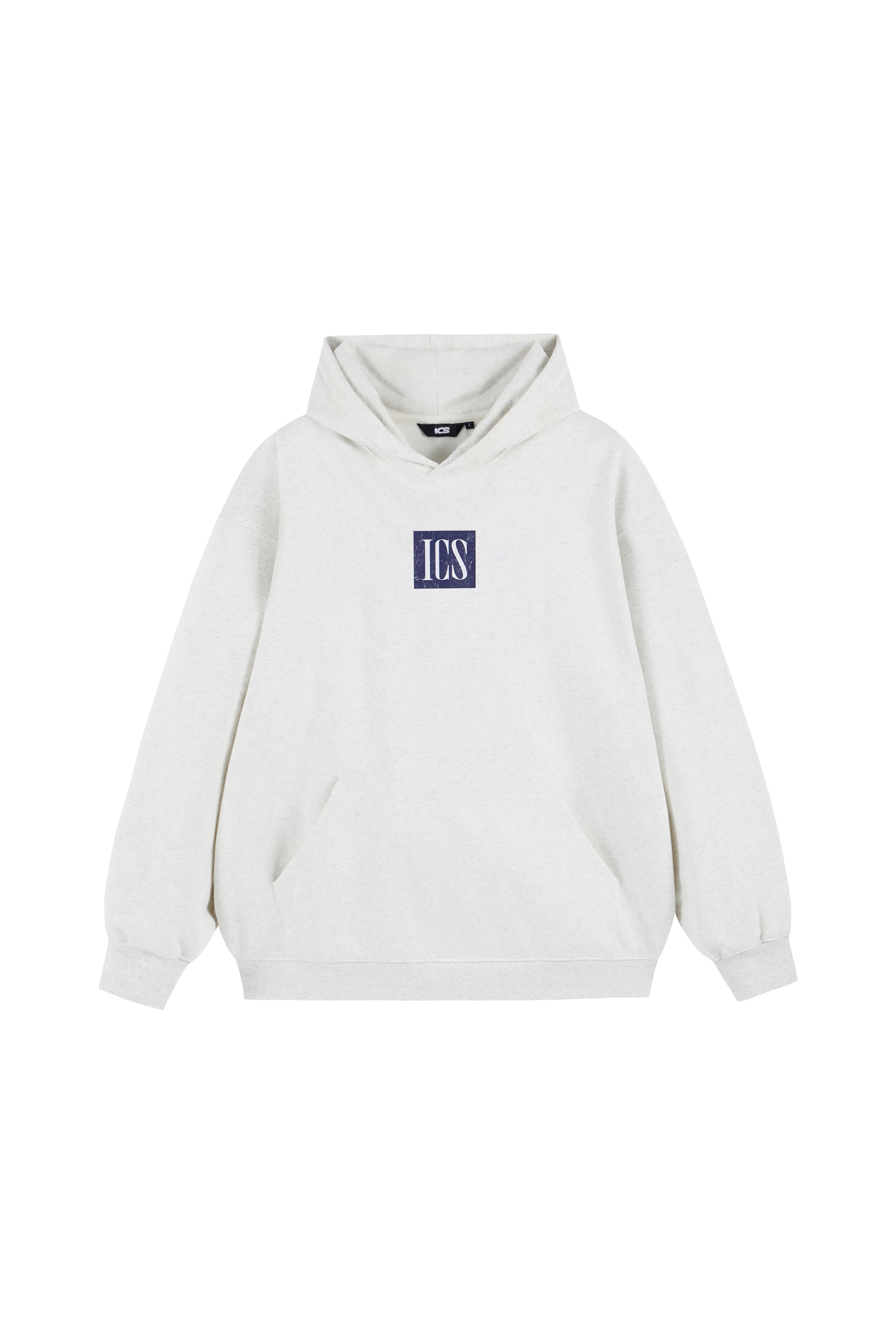 ICS Simple Contrast Color Letter Logo Hoodie