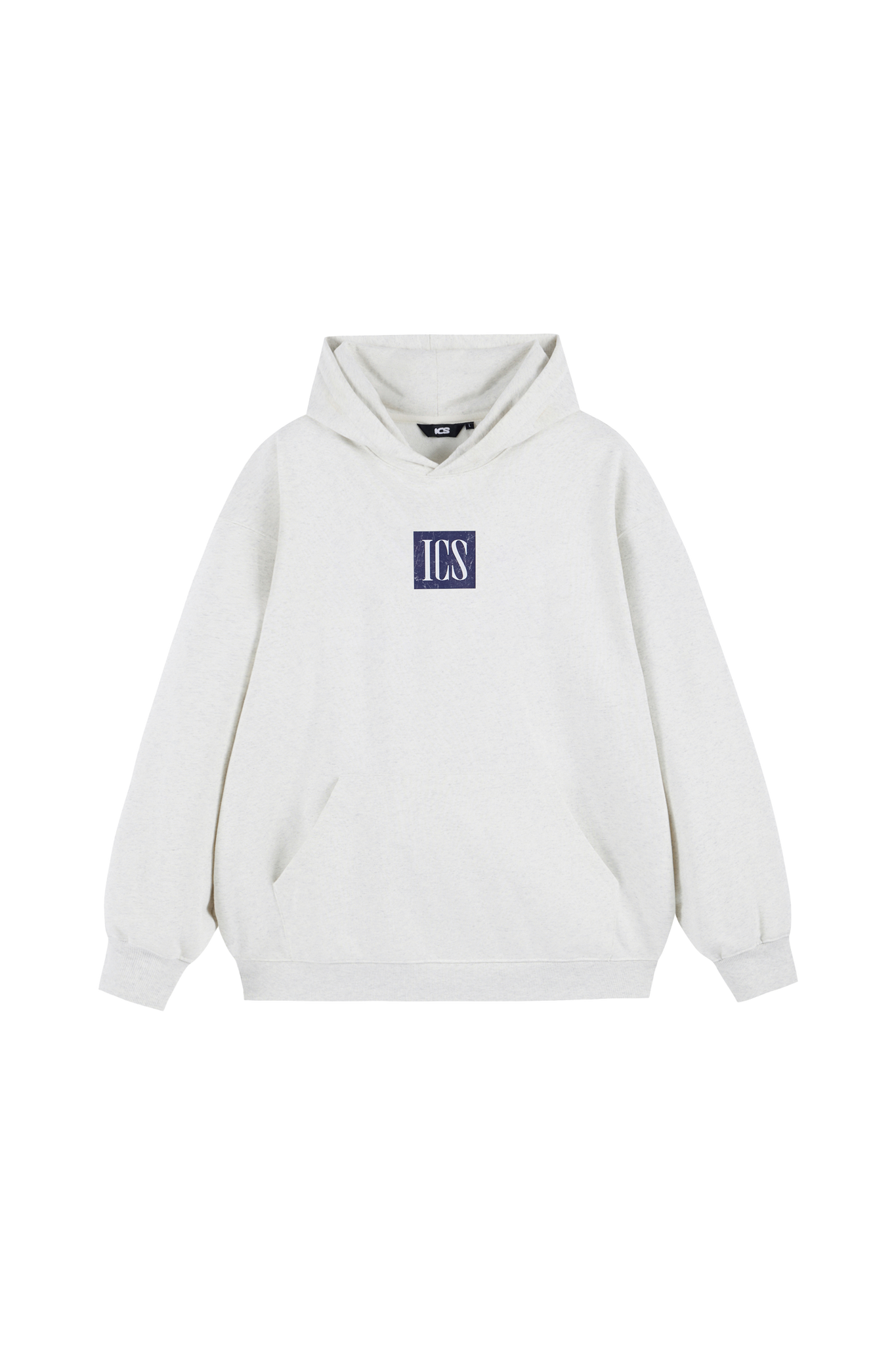 ICS Simple Contrast Color Letter Logo Hoodie