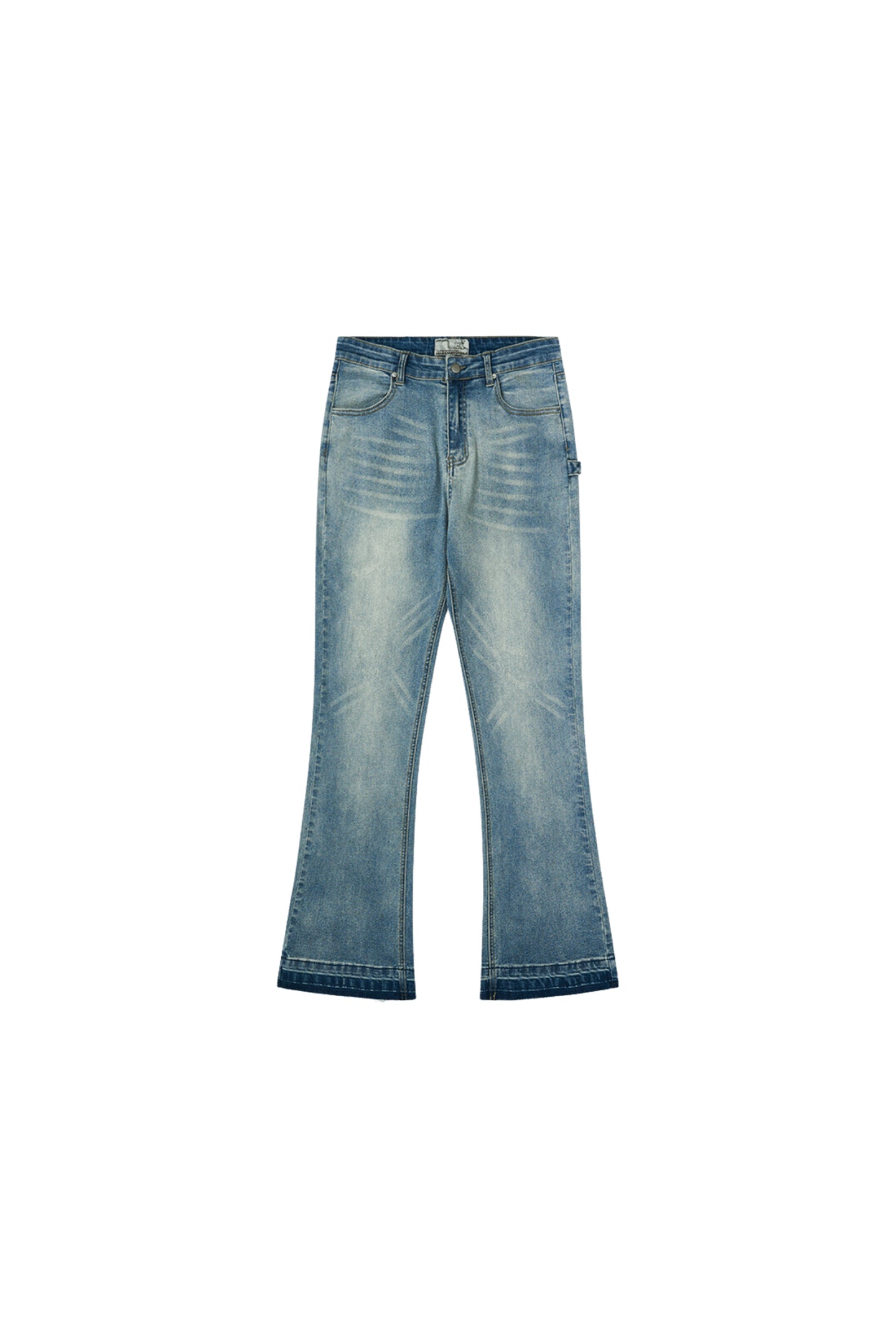 Distressed Vintage Washed Flared Jeans