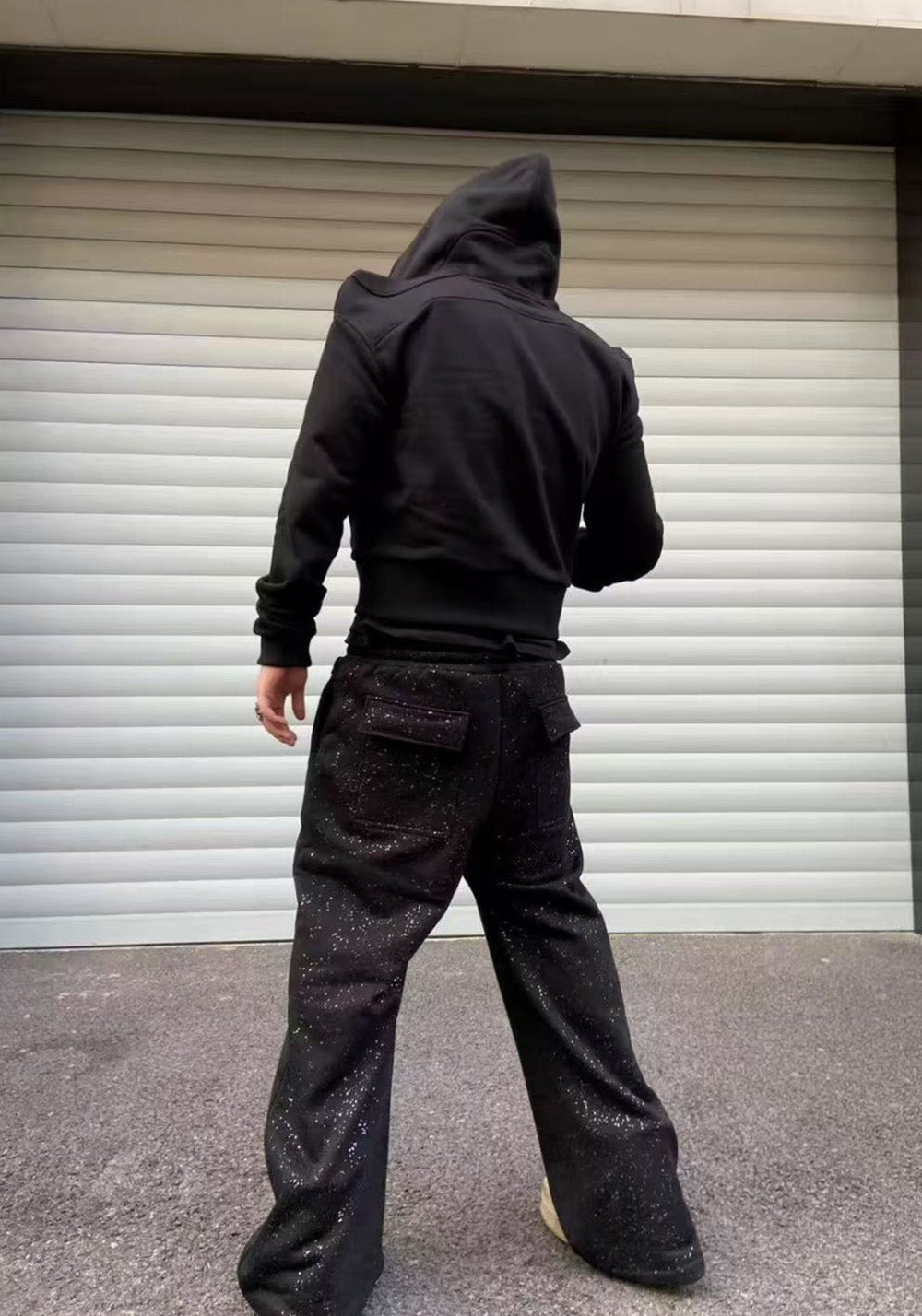 Disark│Silver Glitter Pentagram Sweatpants - PSYLOS 1, Disark│Silver Glitter Pentagram Sweatpants, Pants, Disark, PSYLOS 1