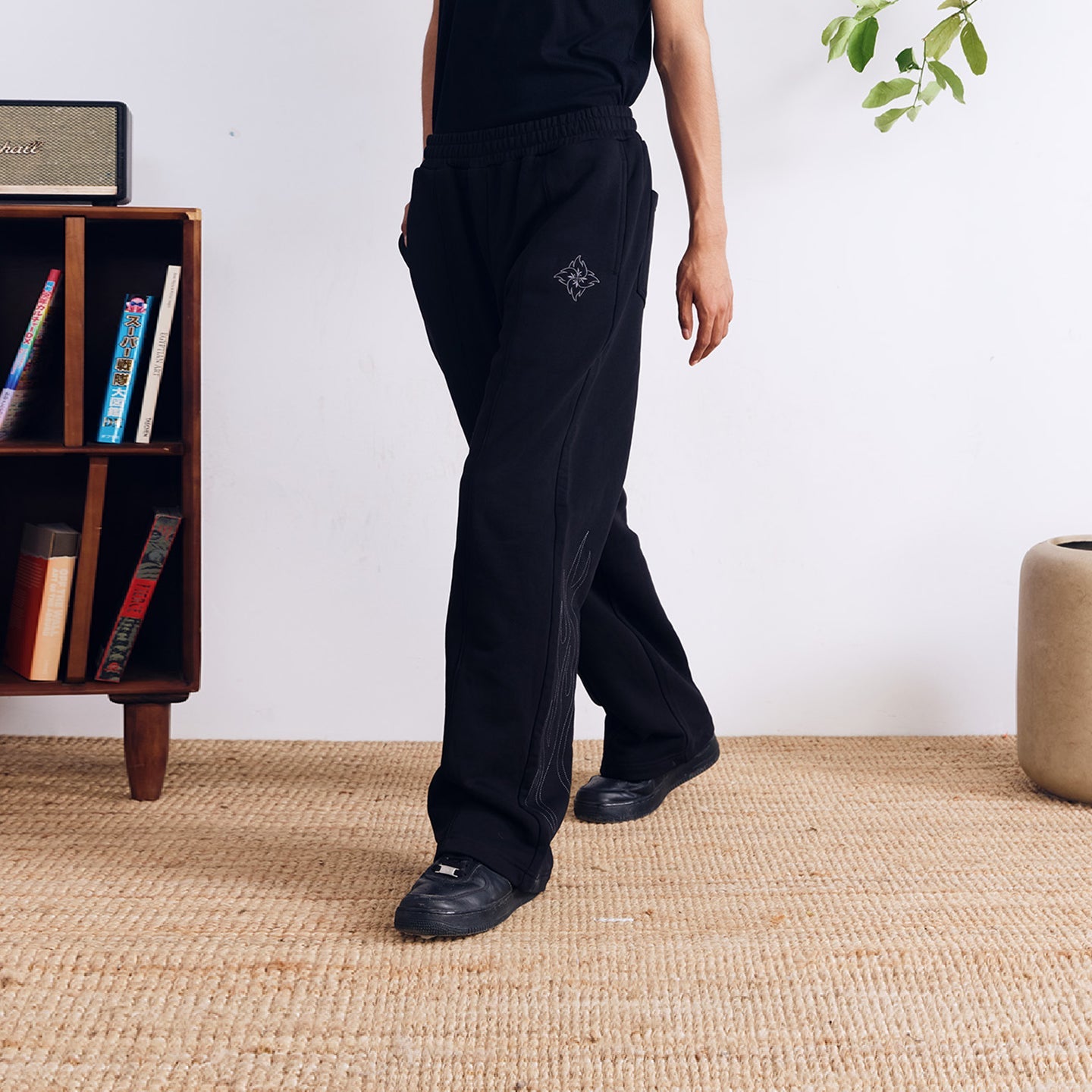 BURNIN Flame Darts Fire Embroidery Casual Sports Pants - PSYLOS 1, BURNIN Flame Darts Fire Embroidery Casual Sports Pants, Pants, Burnin, PSYLOS 1