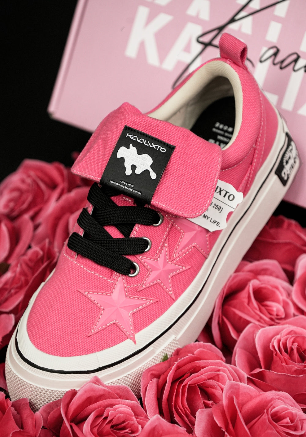 KAALIXTO丨Cheese Raspberry Pink Canvas Star Shoes - PSYLOS 1, KAALIXTO丨Cheese Raspberry Pink Canvas Star Shoes, Canvas Sneakers, KAALIXTO•JAPAN, PSYLOS 1