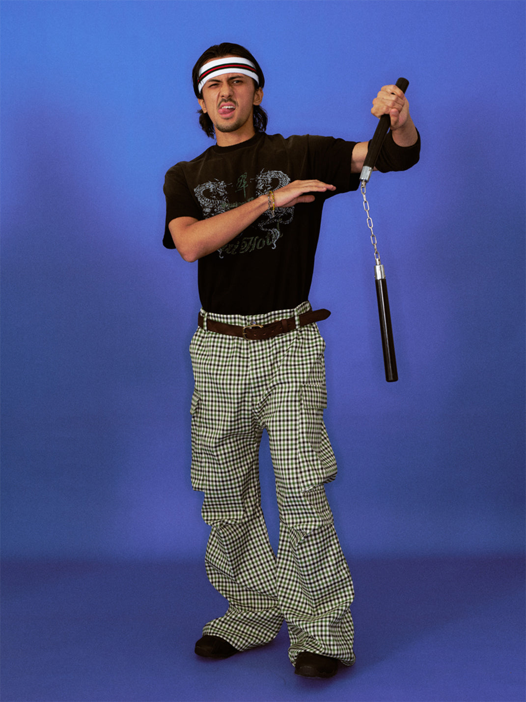 TREclub | Plaid Drawstring Cargo Paratrooper Pants - PSYLOS 1, TREclub | Plaid Drawstring Cargo Paratrooper Pants, Cargo Pants, TREclub•JAPAN, PSYLOS 1