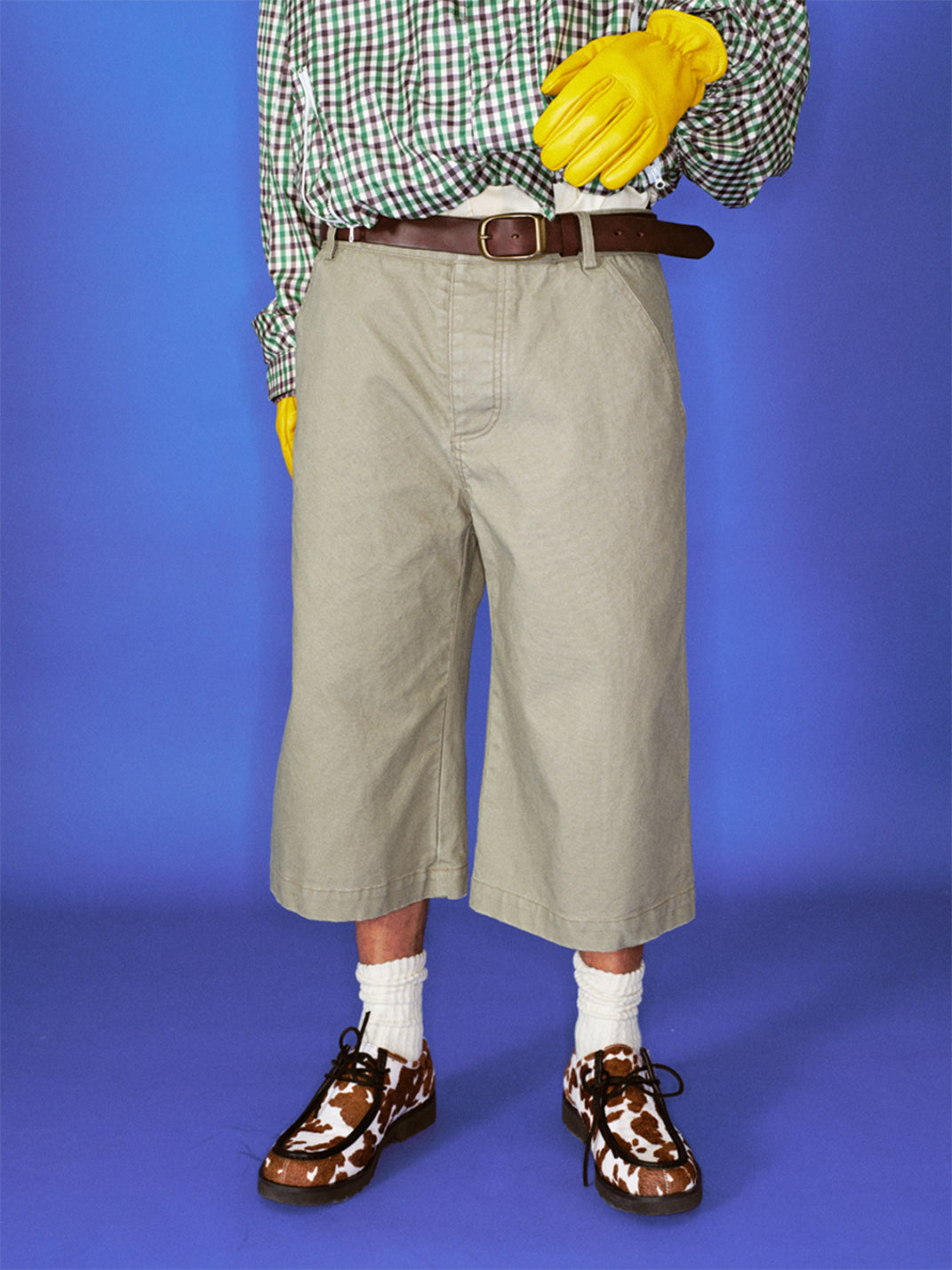 TREclub | Single-Knee Lumberjack Capri Pants - PSYLOS 1, TREclub | Single-Knee Lumberjack Capri Pants, Shorts, TREclub•JAPAN, PSYLOS 1