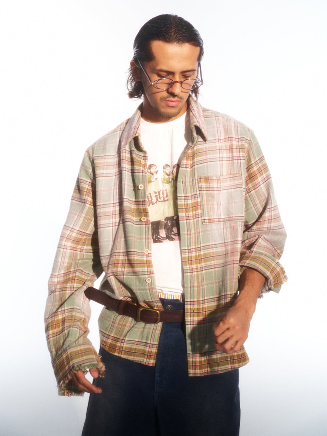 TREclub | Faded Plaid Cotton Shirt - PSYLOS 1, TREclub | Faded Plaid Cotton Shirt, Shirts, TREclub•JAPAN, PSYLOS 1