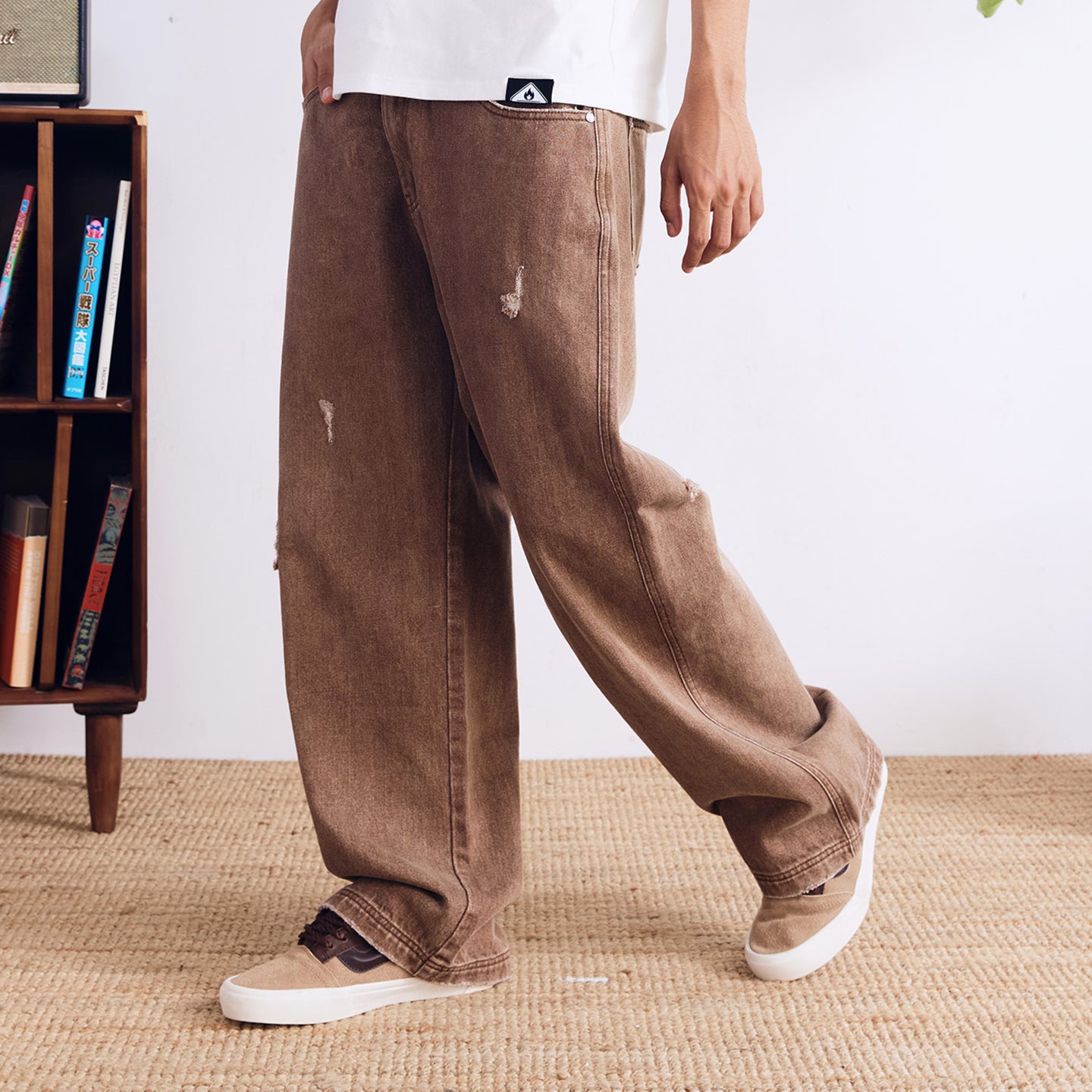 BURNIN* “97’series” retro washed distressed jeans - PSYLOS 1, BURNIN* “97’series” retro washed distressed jeans, Pants, Burnin, PSYLOS 1