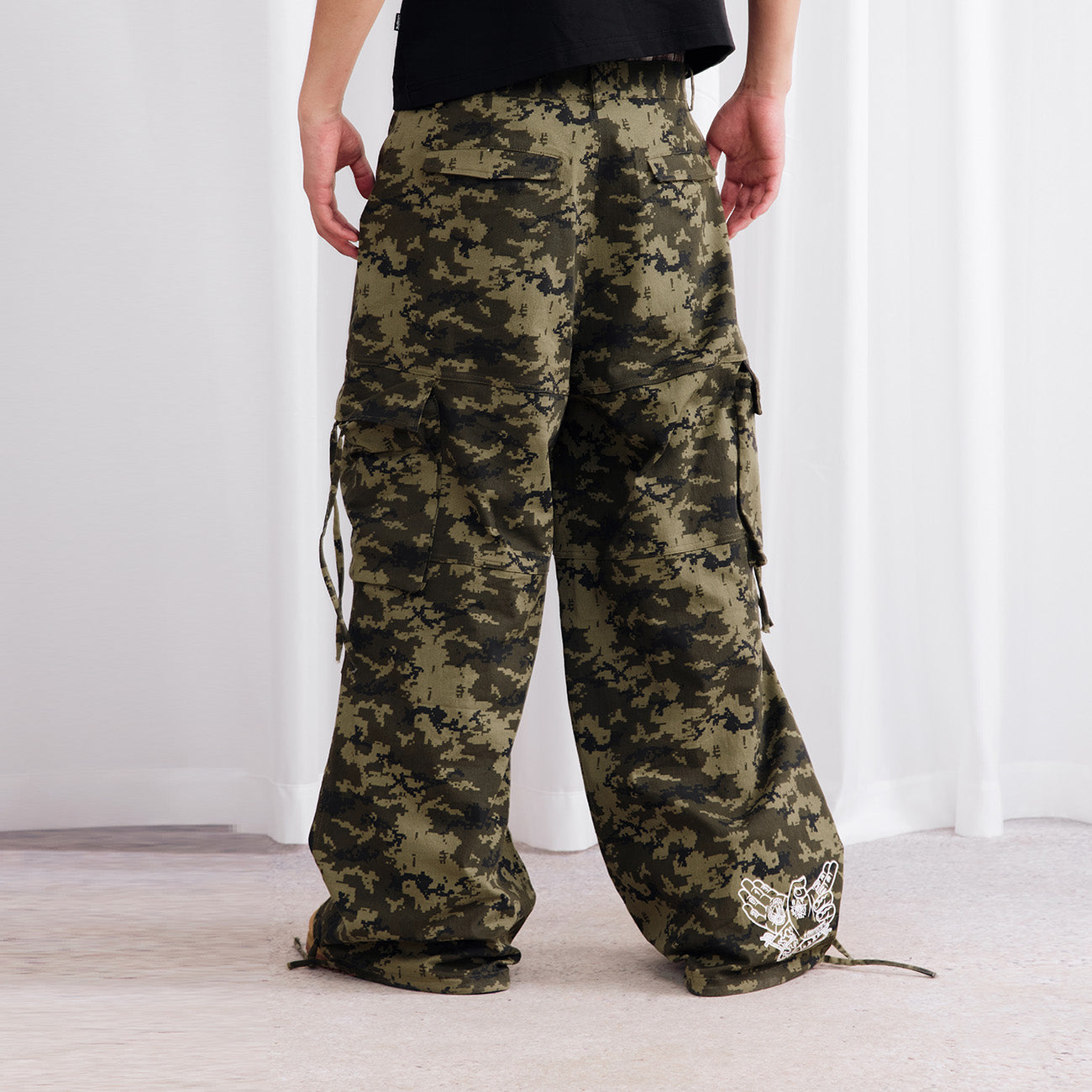 Burnin* "2503" Digital Camouflage Wide-Leg Pants - PSYLOS 1, Burnin* "2503" Digital Camouflage Wide-Leg Pants, Pants, Burnin, PSYLOS 1