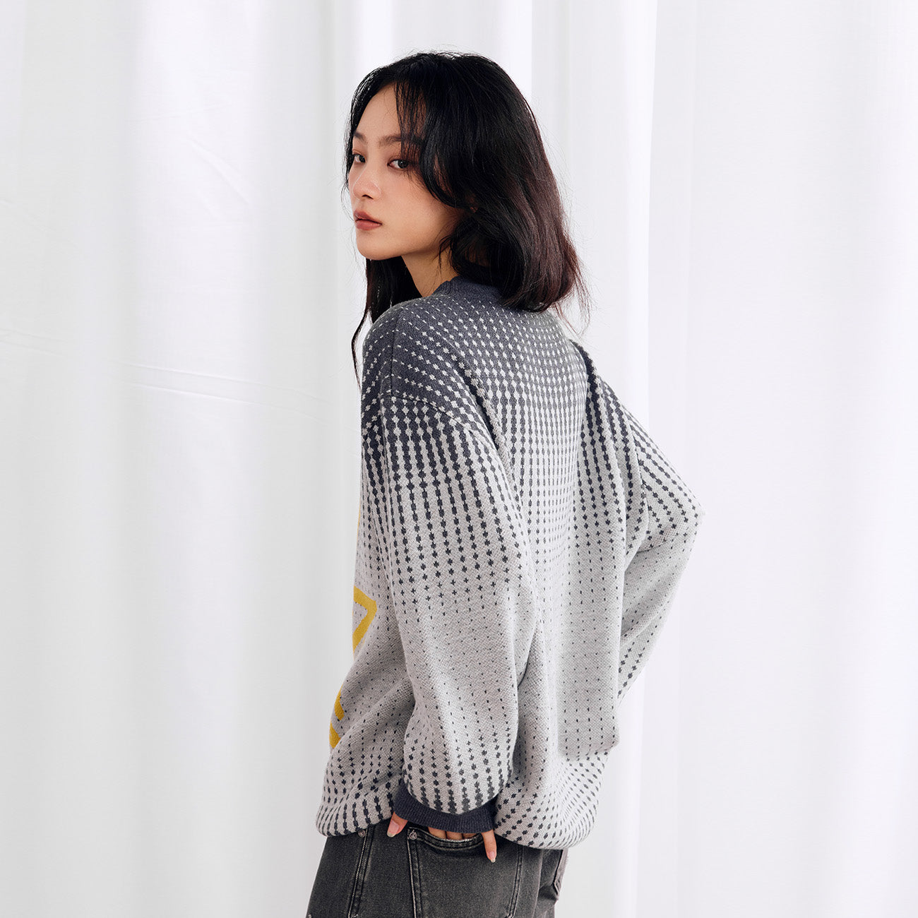 Jacquard Gradient Sweater - PSYLOS 1, Jacquard Gradient Sweater, Sweater, Burnin, PSYLOS 1