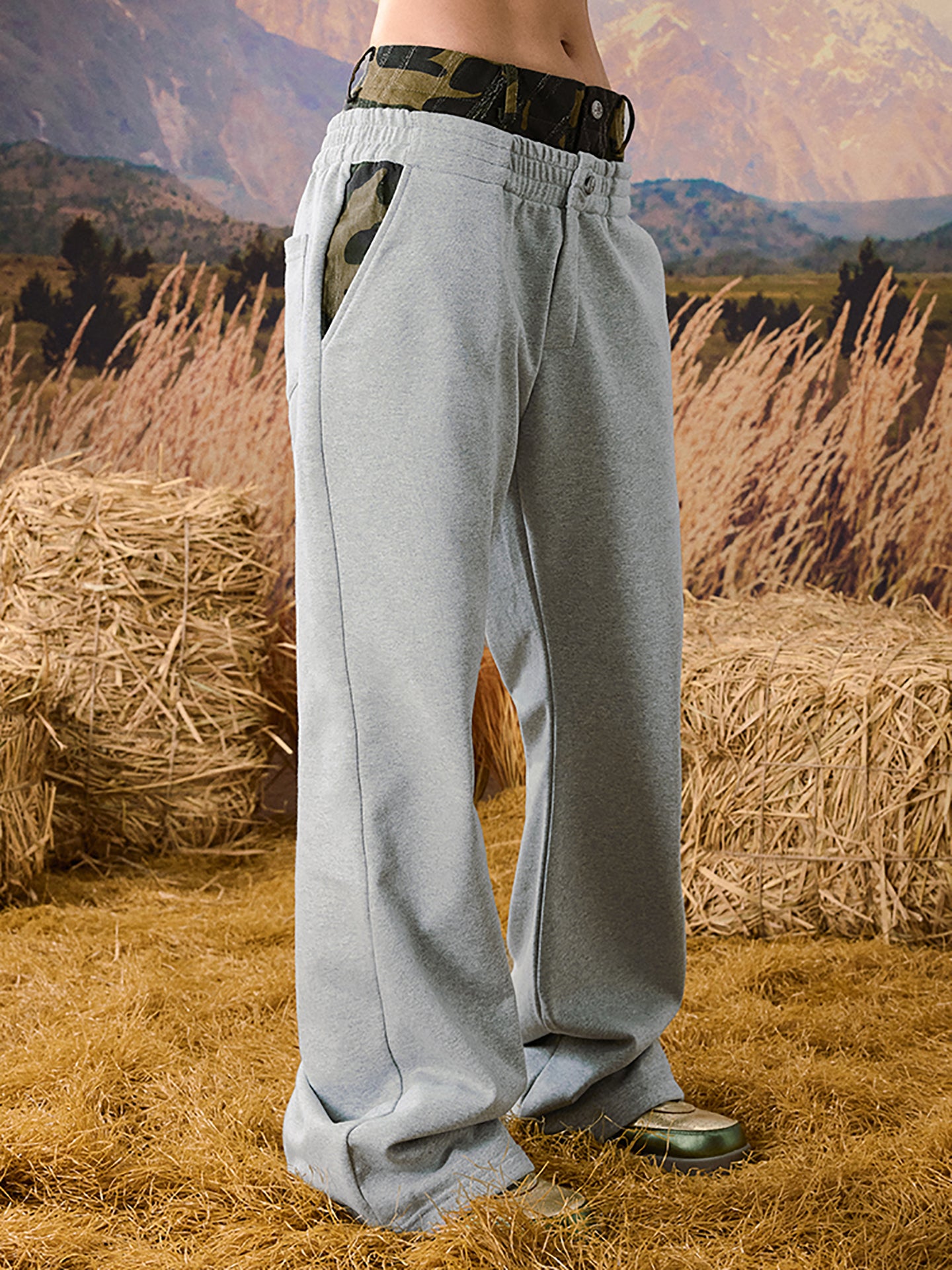 YADcrew | Camouflage Tree Pattern Flared Sweatpants - PSYLOS 1, YADcrew | Camouflage Tree Pattern Flared Sweatpants, Pants, YADcrew•JAPAN, PSYLOS 1